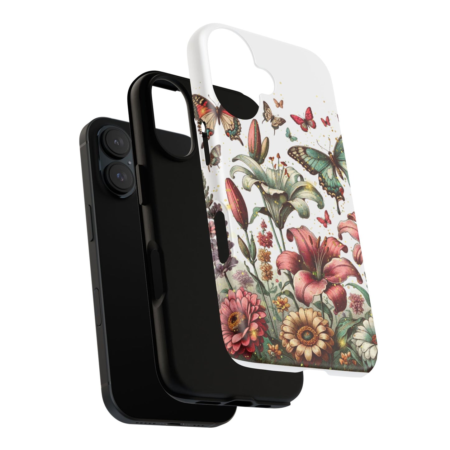Floral Butterfly Phone Case – Tough Cases with Vibrant Nature Design