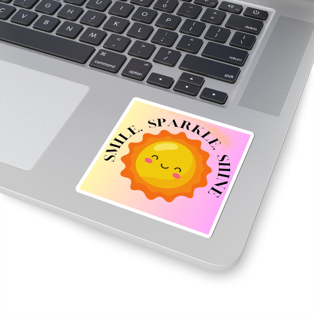 Smile Sparkle Shine Kiss-Cut Stickers - Cute Sun Design for Cheerful Personalization
