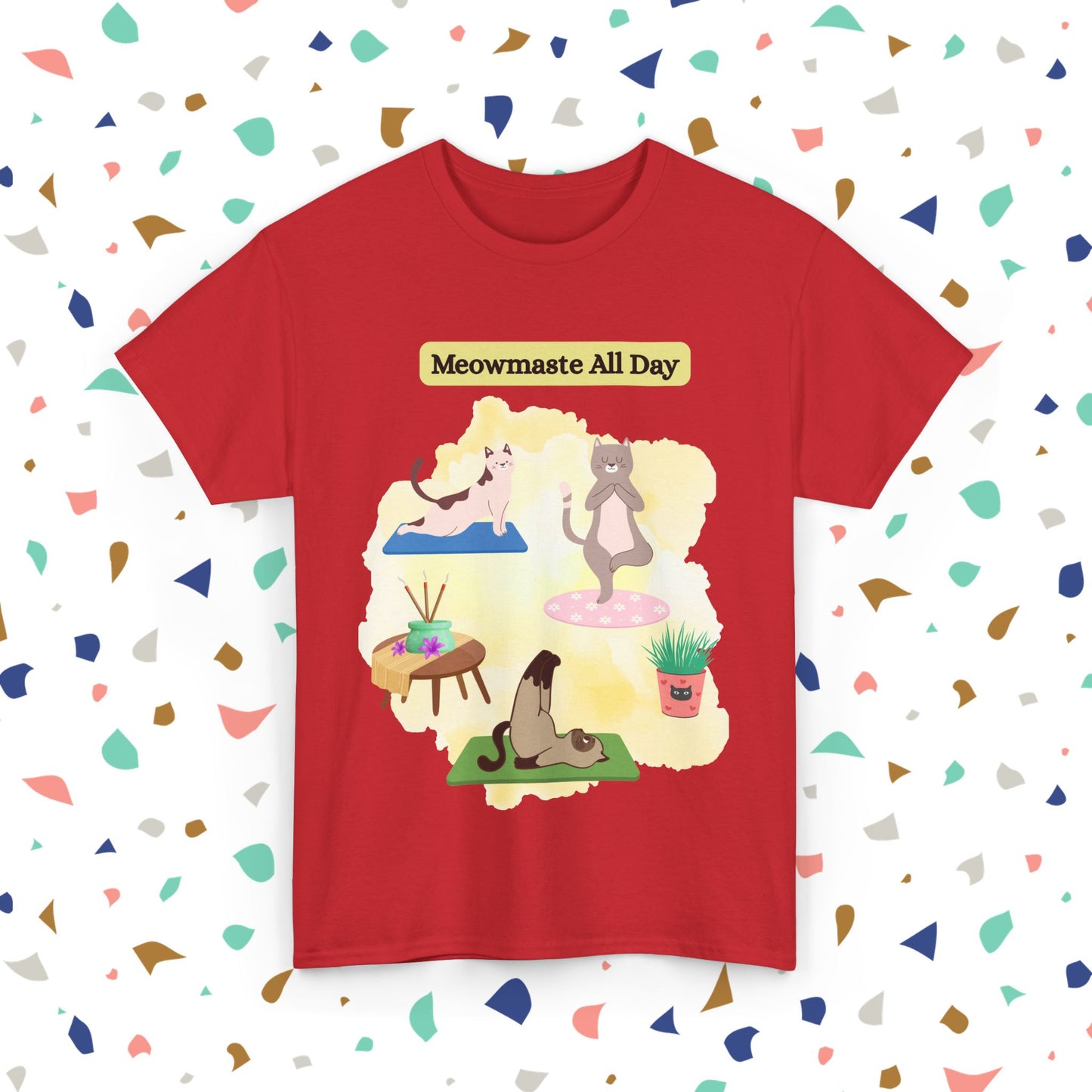 Cat Lover Unisex Tee, Soft Cotton Shirt, Meowmaste All Day Design, Perfect Gift for Cat Owners, Fun Pet Lover Apparel