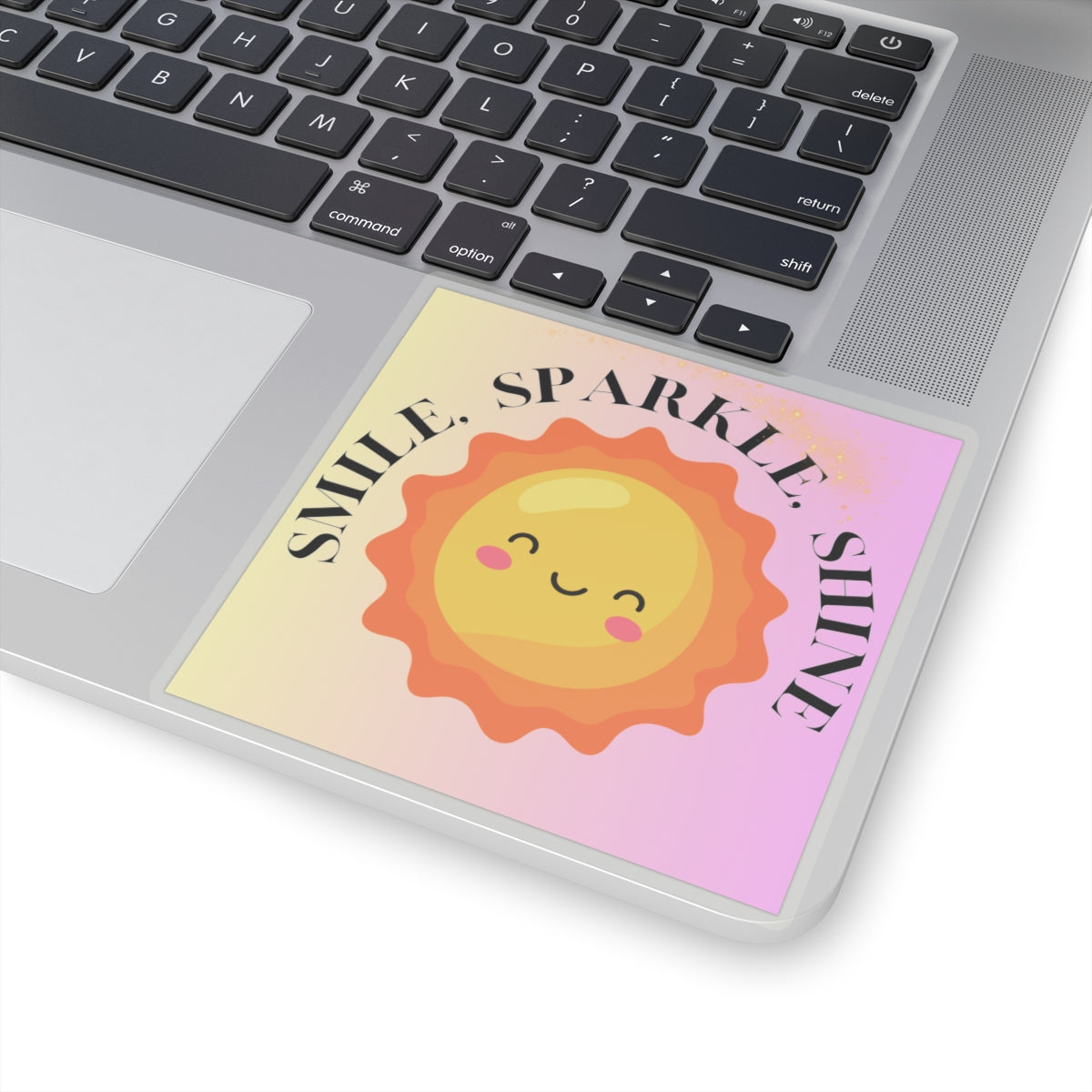 Smile Sparkle Shine Kiss-Cut Stickers - Cute Sun Design for Cheerful Personalization