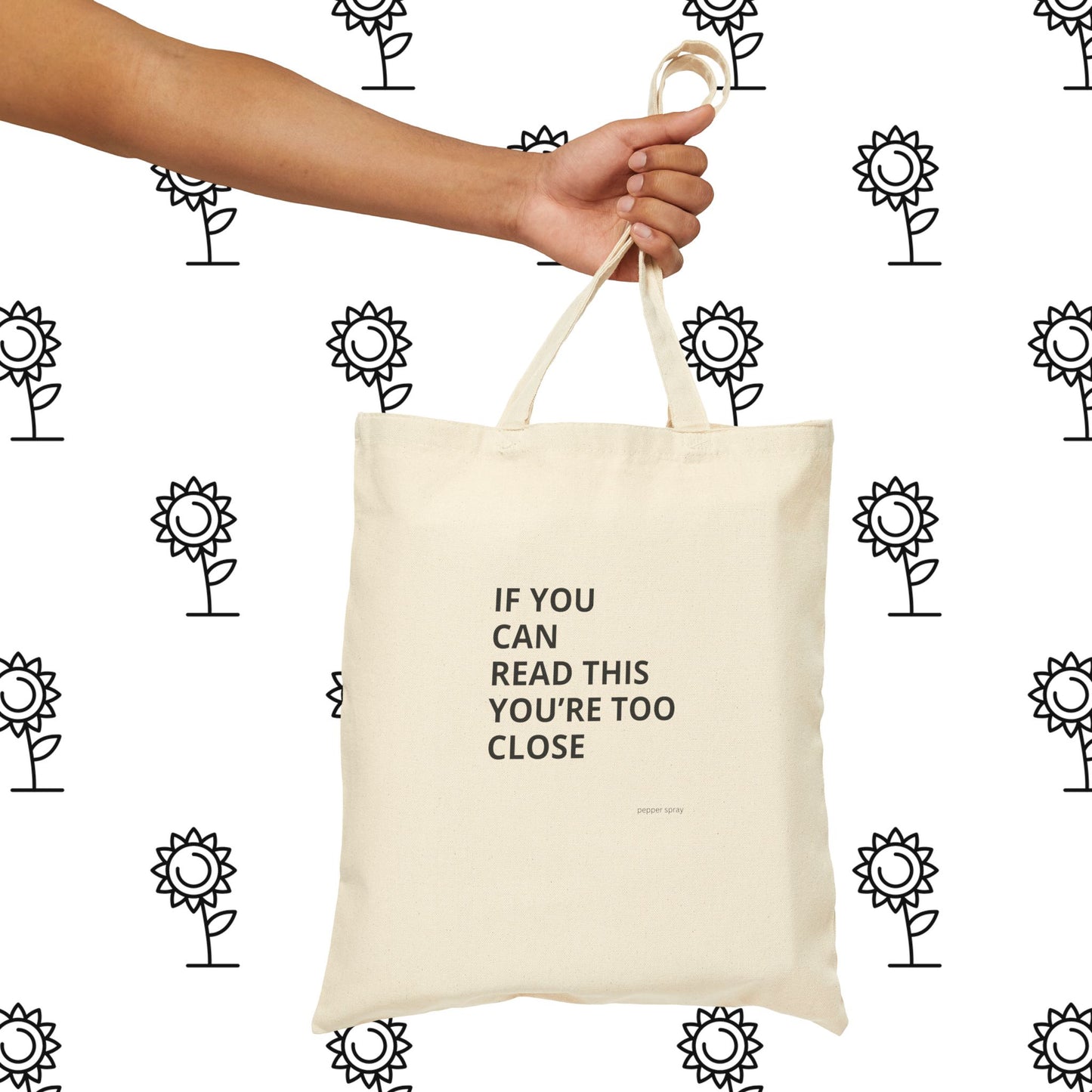If You Can Read This...... Back Up, Sarcastic, Minimalist, Bold Cotton Canvas Tote Bag - Funny Quote Bag for Shopping, Beach, Gifts, Eco-Friendly and Everyday Use, Perfect for Friends or Family