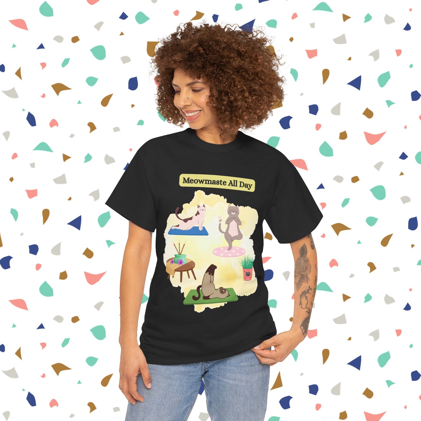 Cat Lover Unisex Tee, Soft Cotton Shirt, Meowmaste All Day Design, Perfect Gift for Cat Owners, Fun Pet Lover Apparel