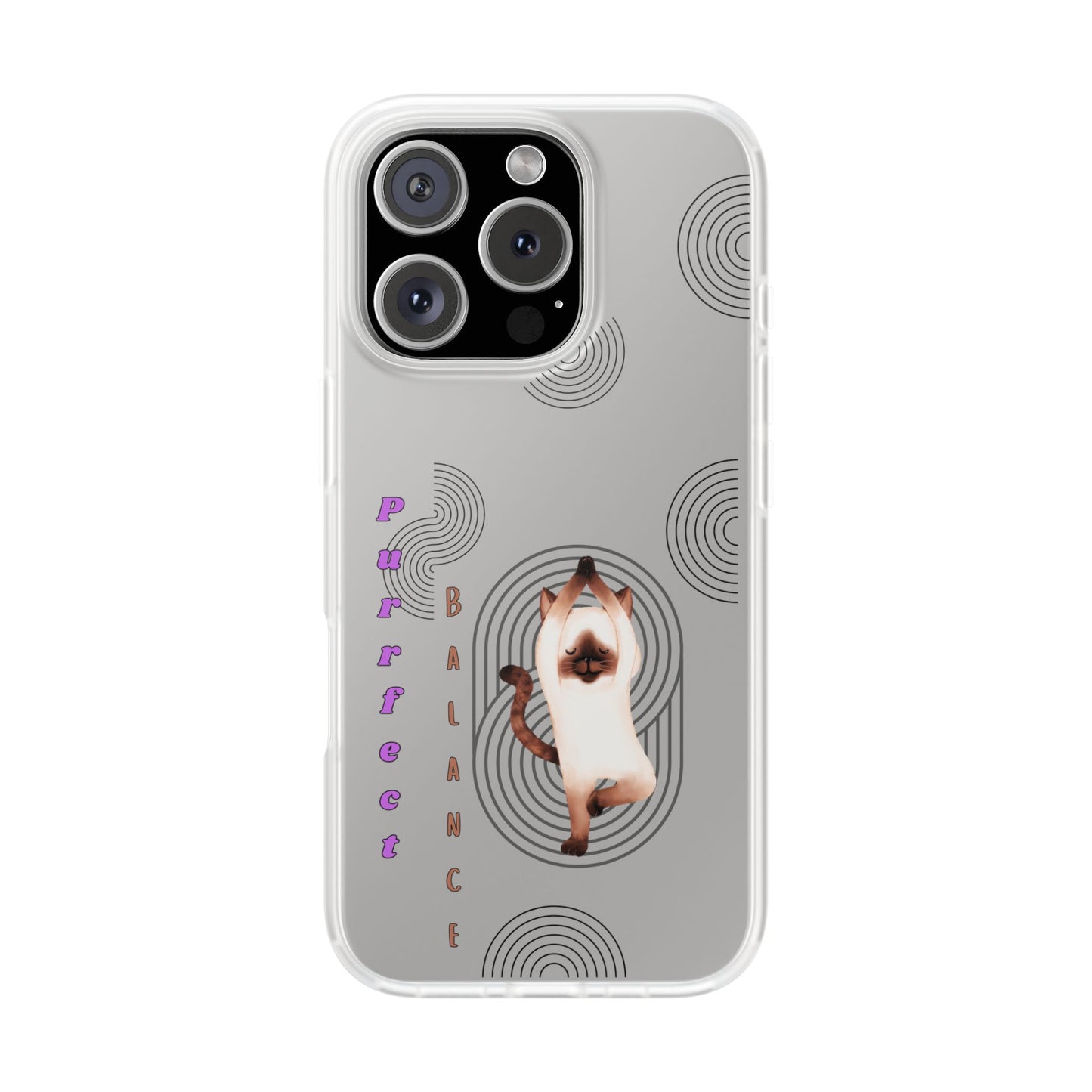 Cat Balance Phone Case, Cute Pet Lover Gift, Flexible Mobile Cover, Animal Art Accessories, Unique Phone Protector