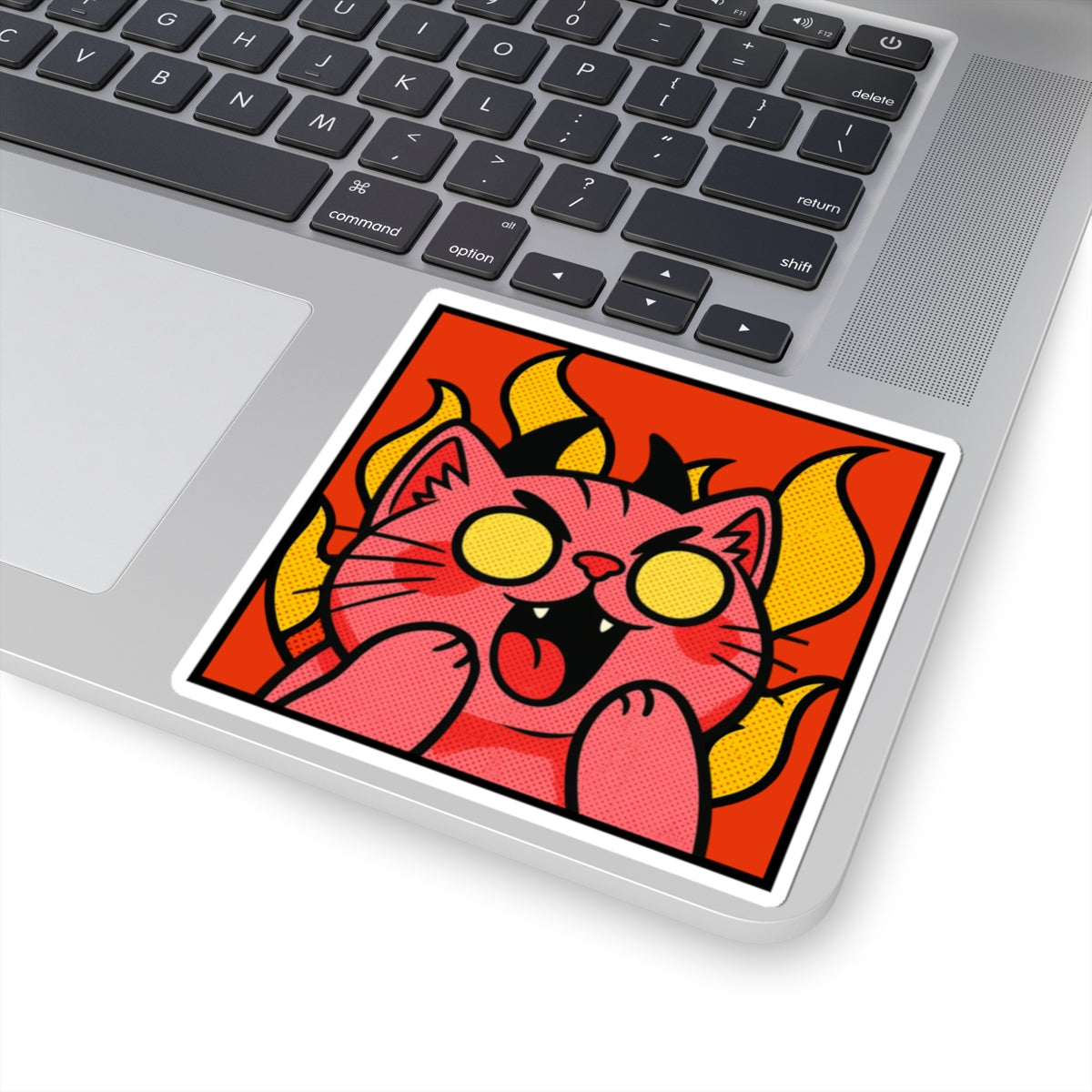 Evil Laughing Cat - Twitch Emote - Cute Devil Cat Kiss-Cut Decal for Laptops & Water Bottles