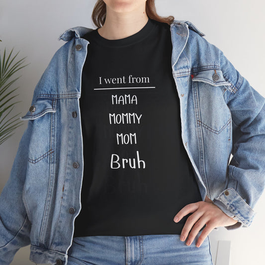 Mama Mommy Mom Bruh T‑Shirt — Funny Mom Evolution Tee