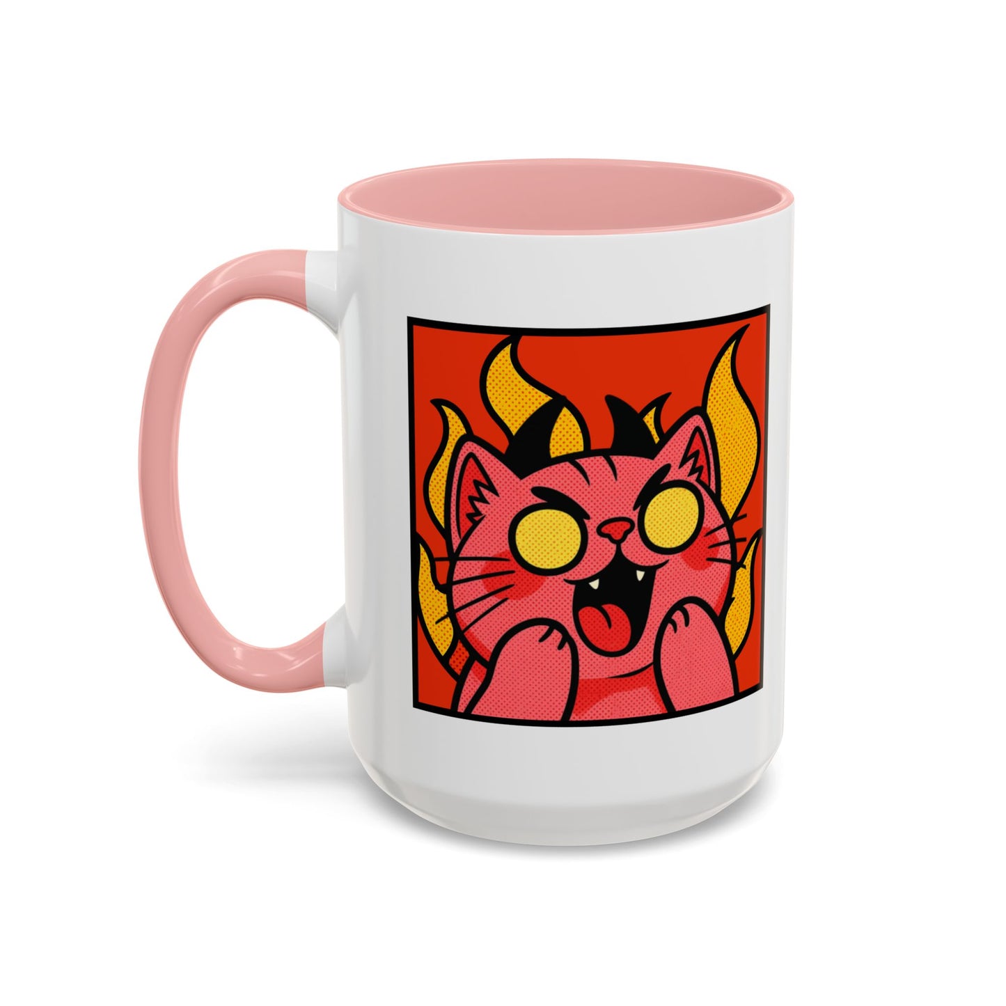 Evil Laughing Cat - Twitch Emote - Cute Devil Cat Accent Coffee Mug (11/15oz)