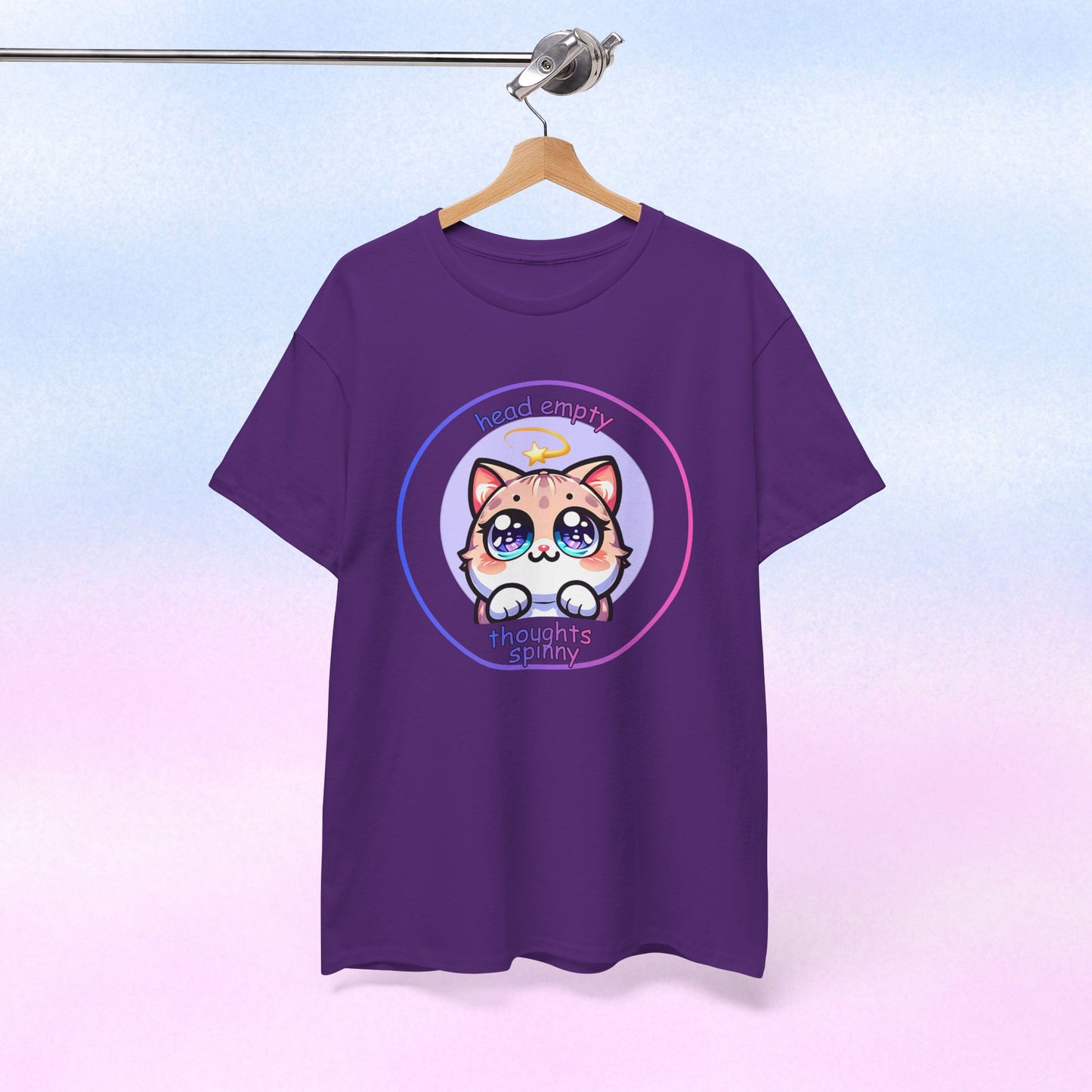 Cute Kawaii Dizzy Cat T-Shirt — "head empty. thoughts spinny."