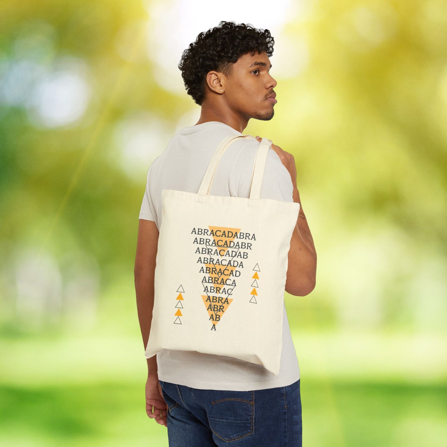 Abracadabra Manifest Cotton Canvas Tote Bag, A Spellbinding Reminder to Speak Magic