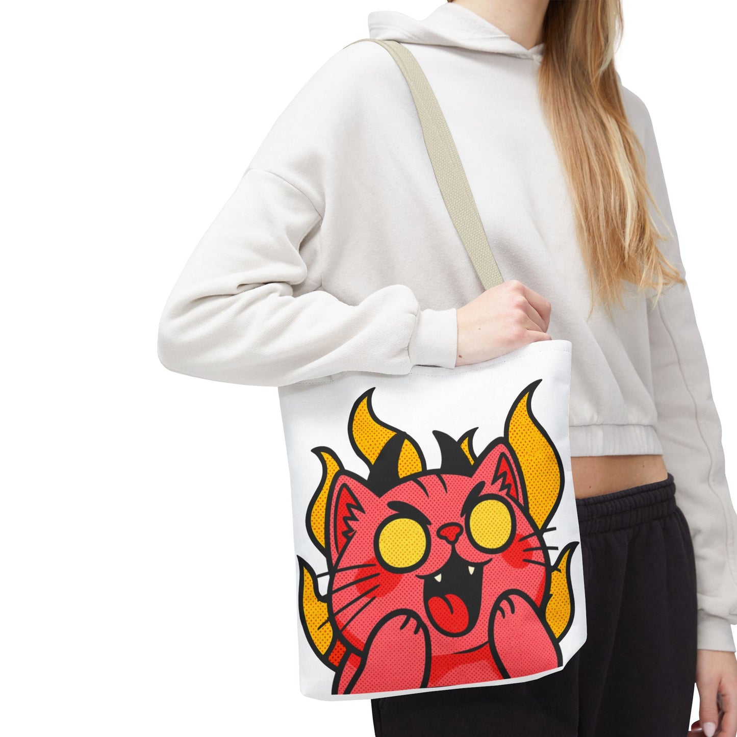 Evil Laughing Cat - Twitch Emote - Devil Cat Tote