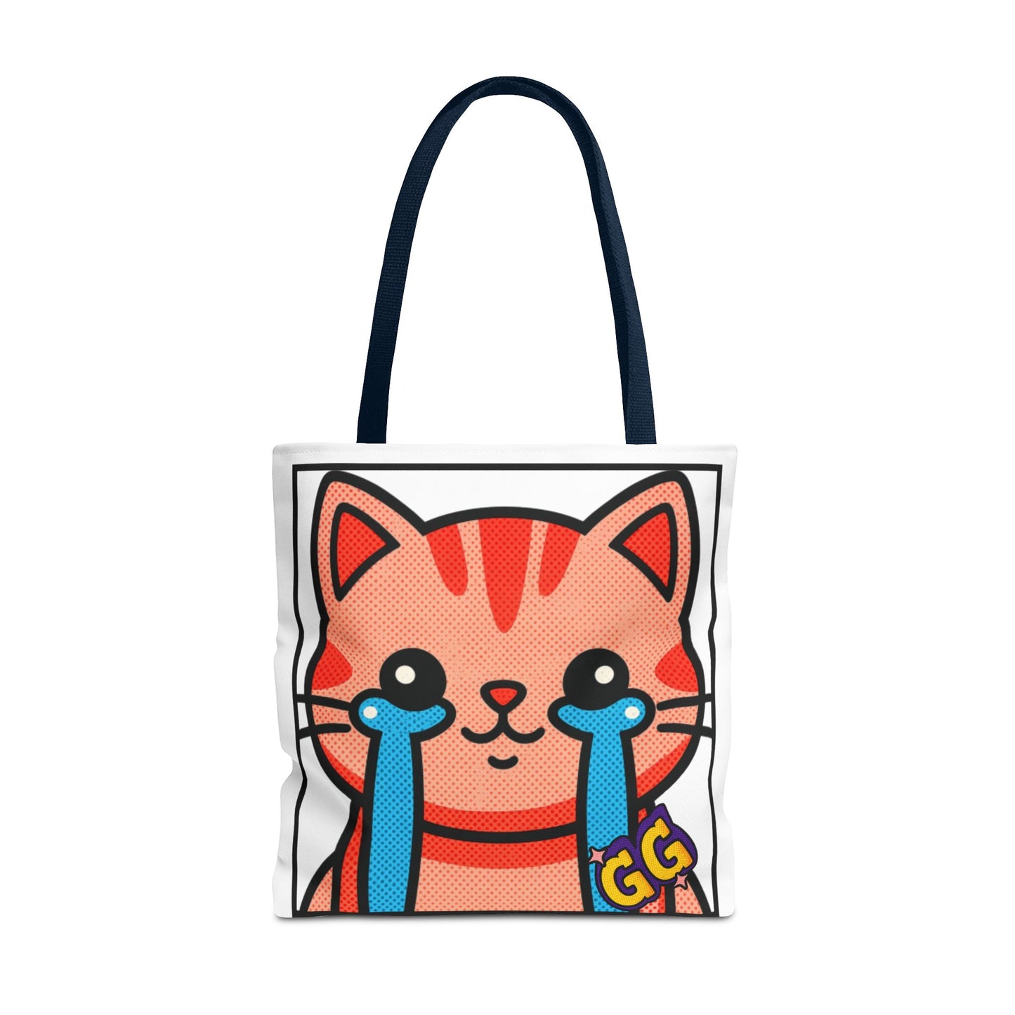 Good Game Tears of Joy - Cute Crying Cat Tote Bag – Kawaii Pop Art Cat Emote GG