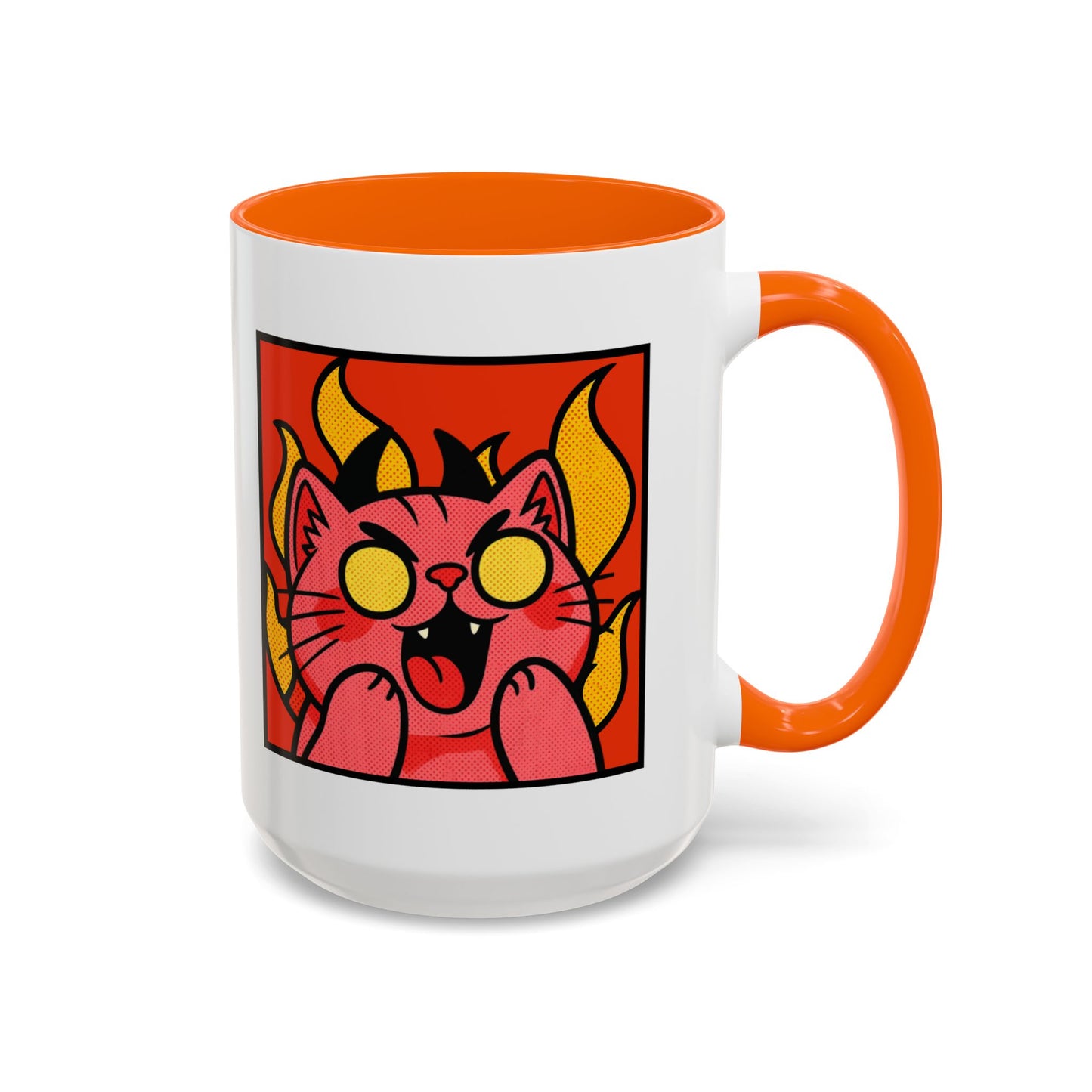 Evil Laughing Cat - Twitch Emote - Cute Devil Cat Accent Coffee Mug (11/15oz)