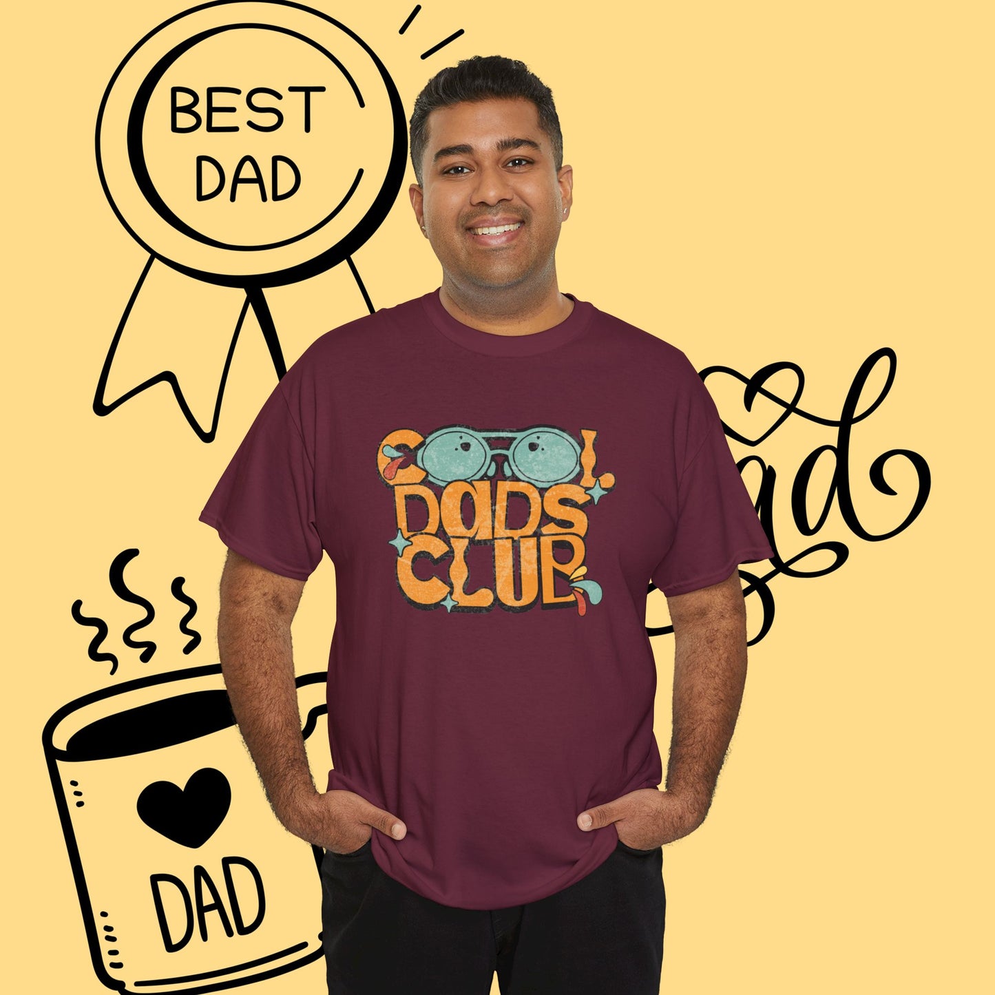 Cool Dad's Club Vintage Surf T-Shirt — Retro Shades Graphic