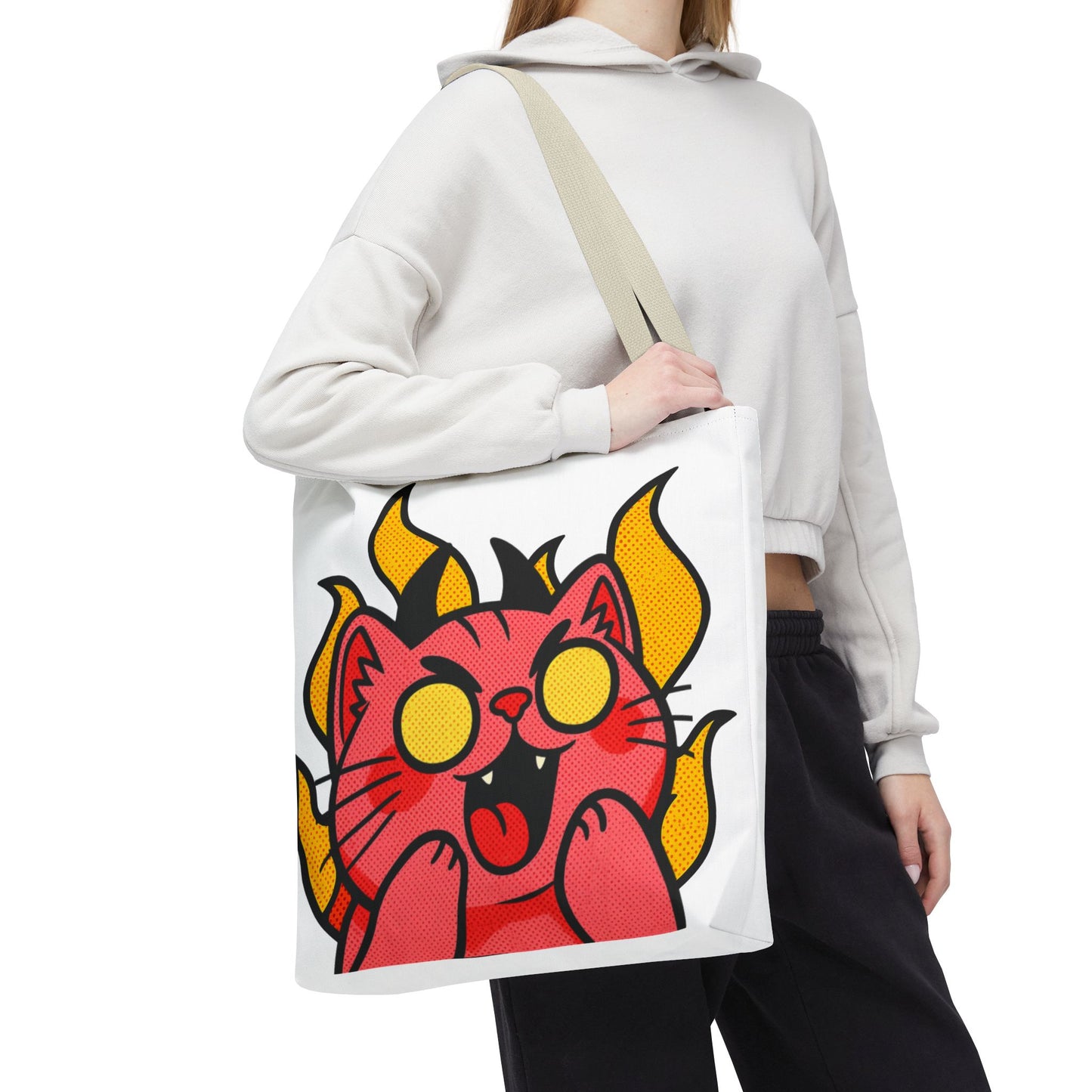 Evil Laughing Cat - Twitch Emote - Devil Cat Tote