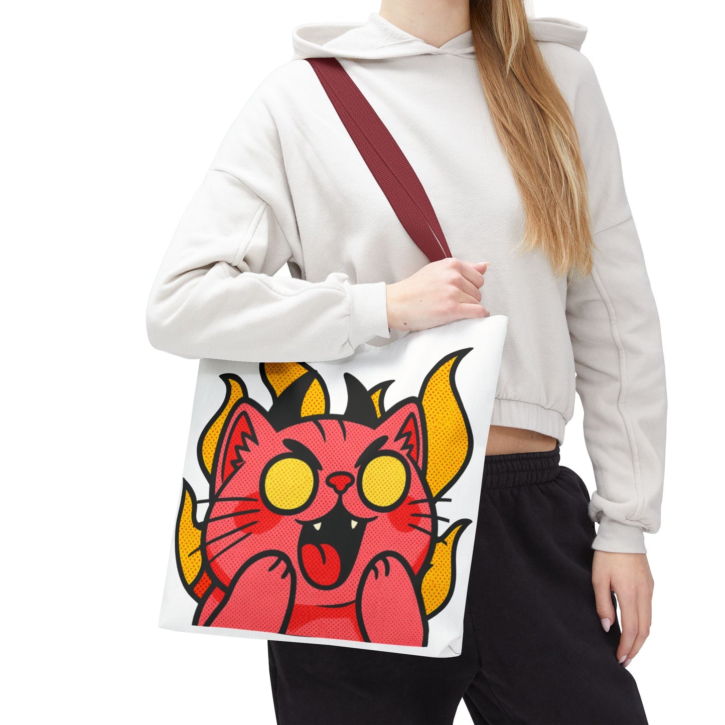 Evil Laughing Cat - Twitch Emote - Devil Cat Tote