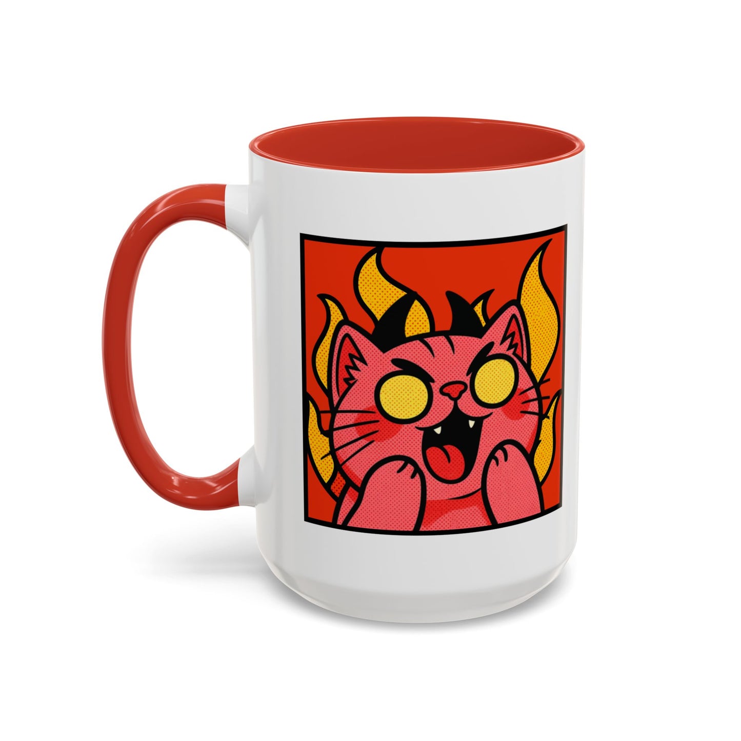 Evil Laughing Cat - Twitch Emote - Cute Devil Cat Accent Coffee Mug (11/15oz)