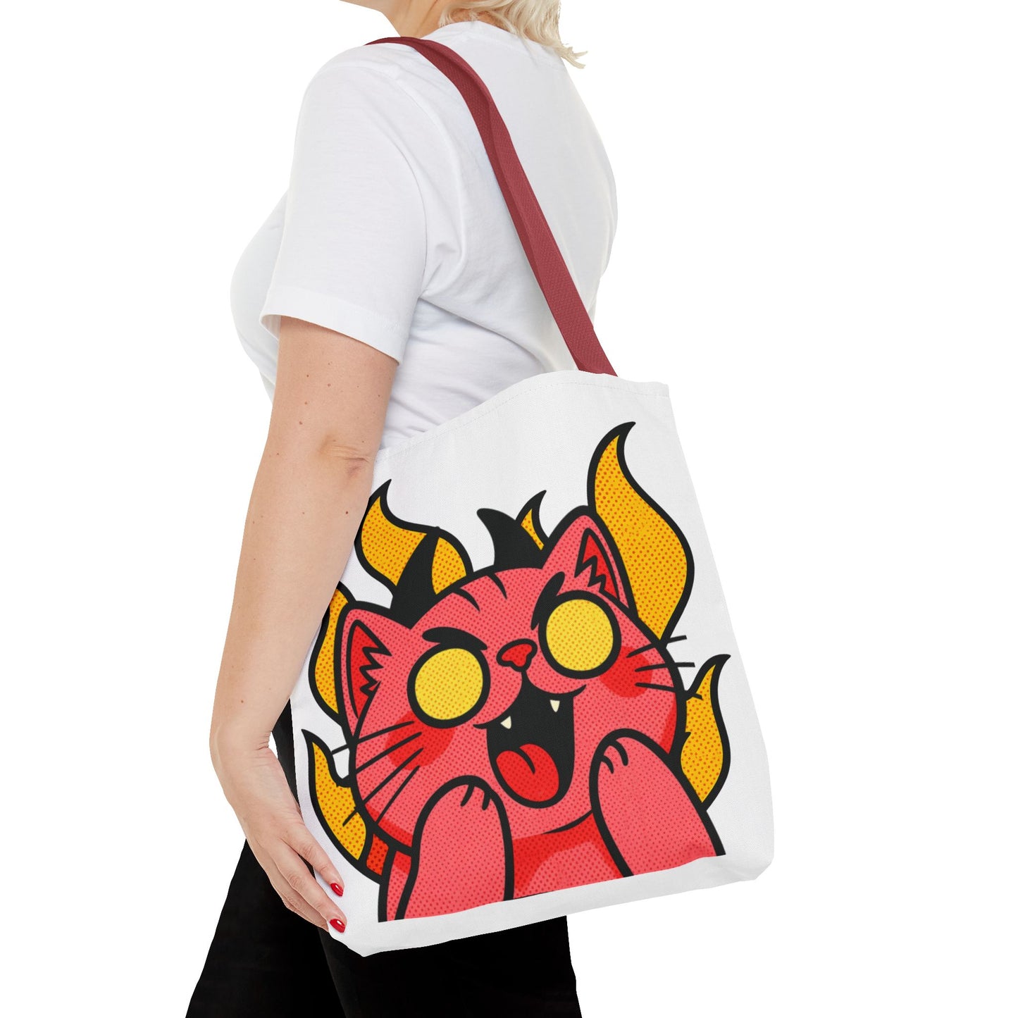 Evil Laughing Cat - Twitch Emote - Devil Cat Tote