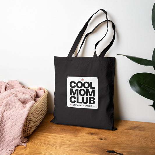 Cool Mom Club tote Cotton Canvas Tote Bag | Minimalist Mom Life Streetwear