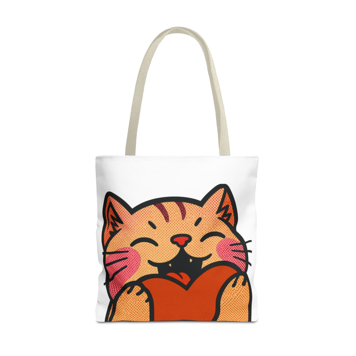 Heart, Hug, Happiness, Love Tote Bag – Happy Cat Twitch Emote