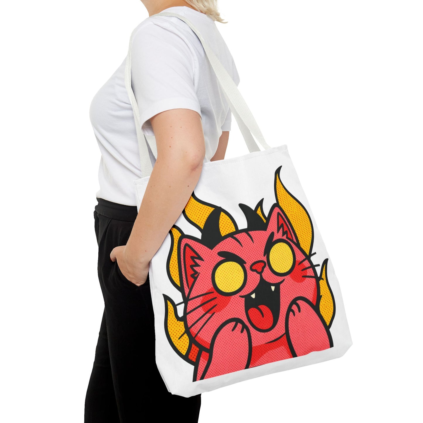 Evil Laughing Cat - Twitch Emote - Devil Cat Tote