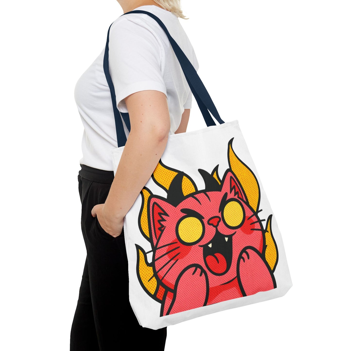 Evil Laughing Cat - Twitch Emote - Devil Cat Tote