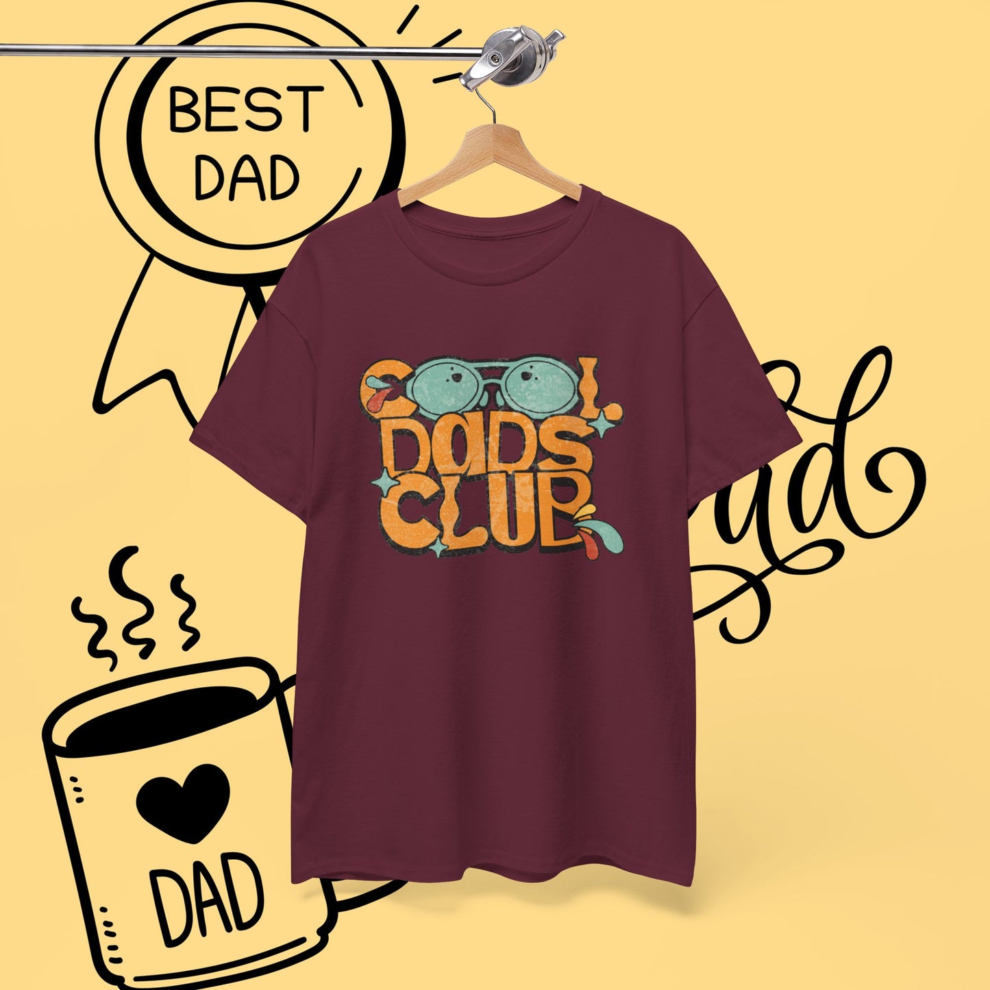 Cool Dad's Club Vintage Surf T-Shirt — Retro Shades Graphic