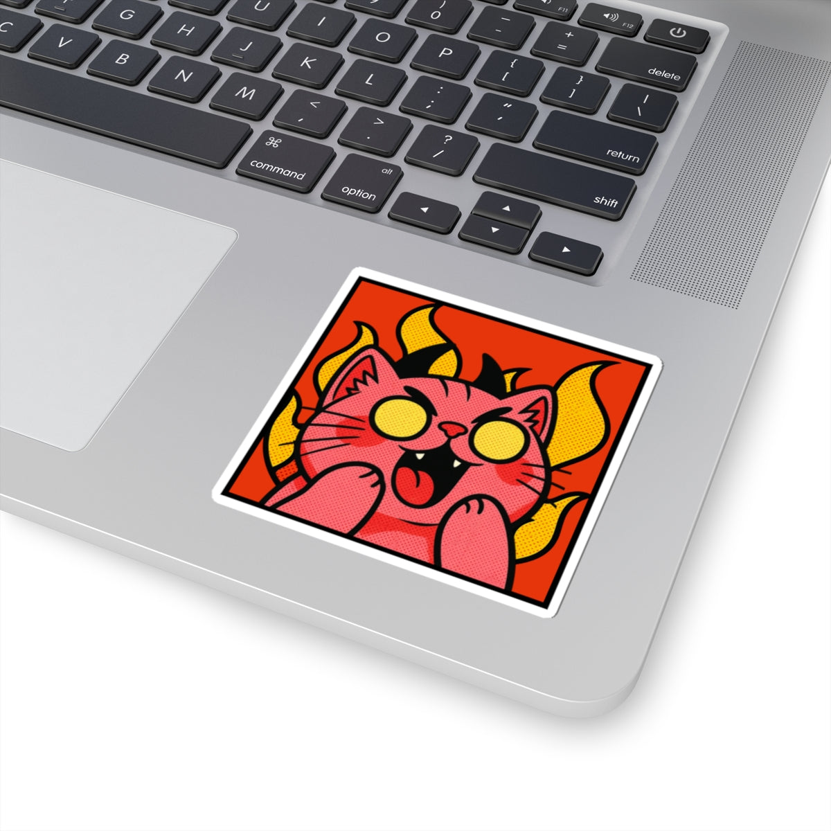 Evil Laughing Cat - Twitch Emote - Cute Devil Cat Kiss-Cut Decal for Laptops & Water Bottles