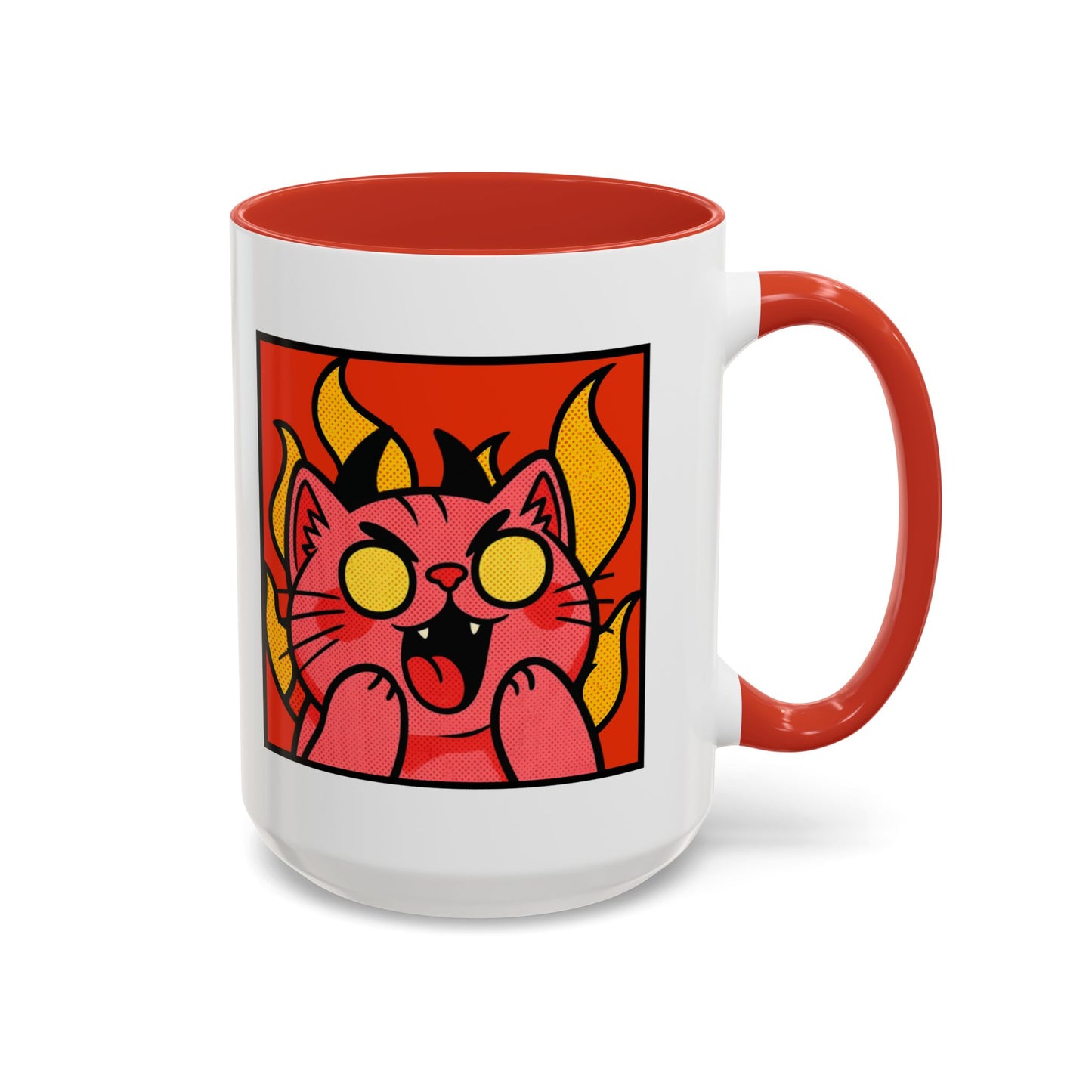Evil Laughing Cat - Twitch Emote - Cute Devil Cat Accent Coffee Mug (11/15oz)