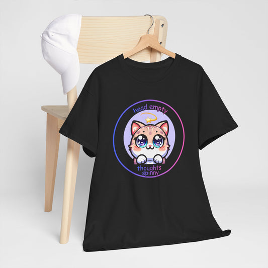 Cute Kawaii Dizzy Cat T-Shirt — "head empty. thoughts spinny."
