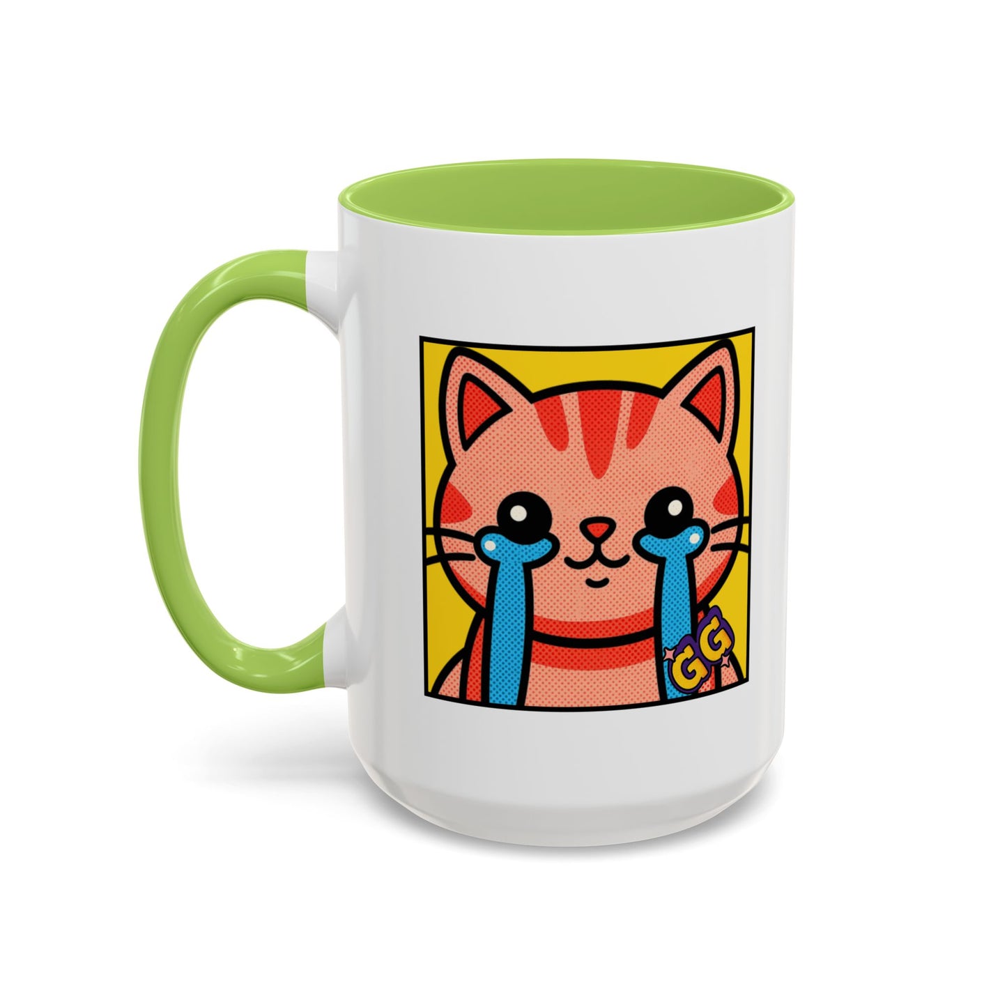 Good Game Tears of Joy - Cute Crying Cat Accent Coffee Mug (11/15oz) – Kawaii Pop Art Cat Emote GG