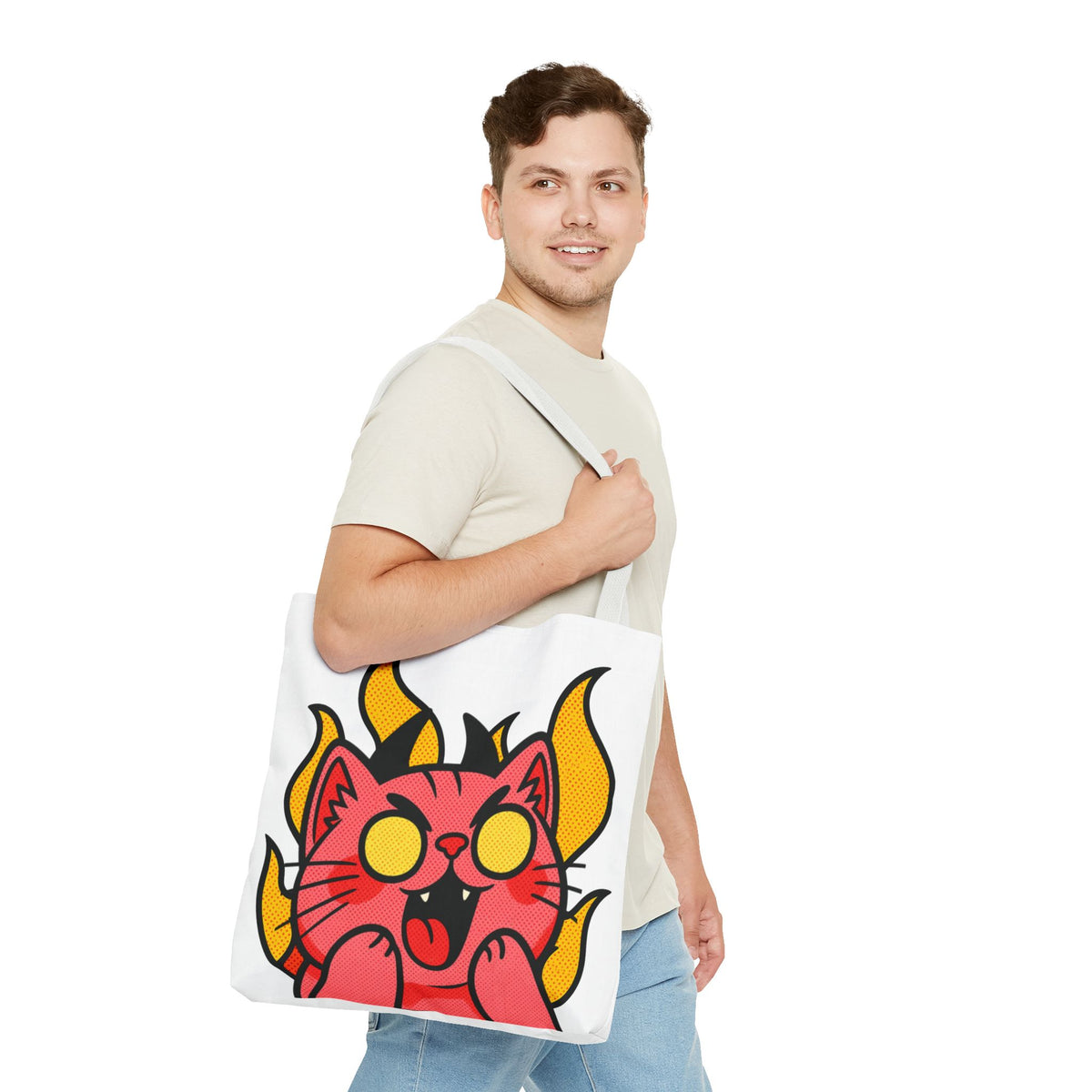 Evil Laughing Cat - Twitch Emote - Devil Cat Tote
