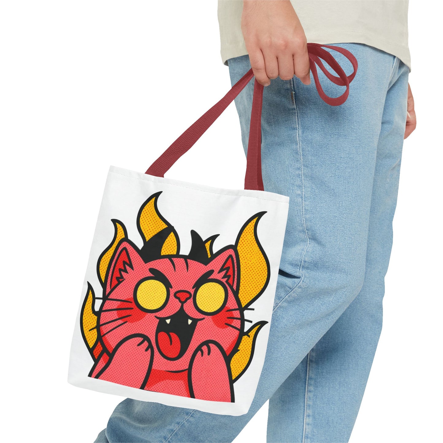 Evil Laughing Cat - Twitch Emote - Devil Cat Tote