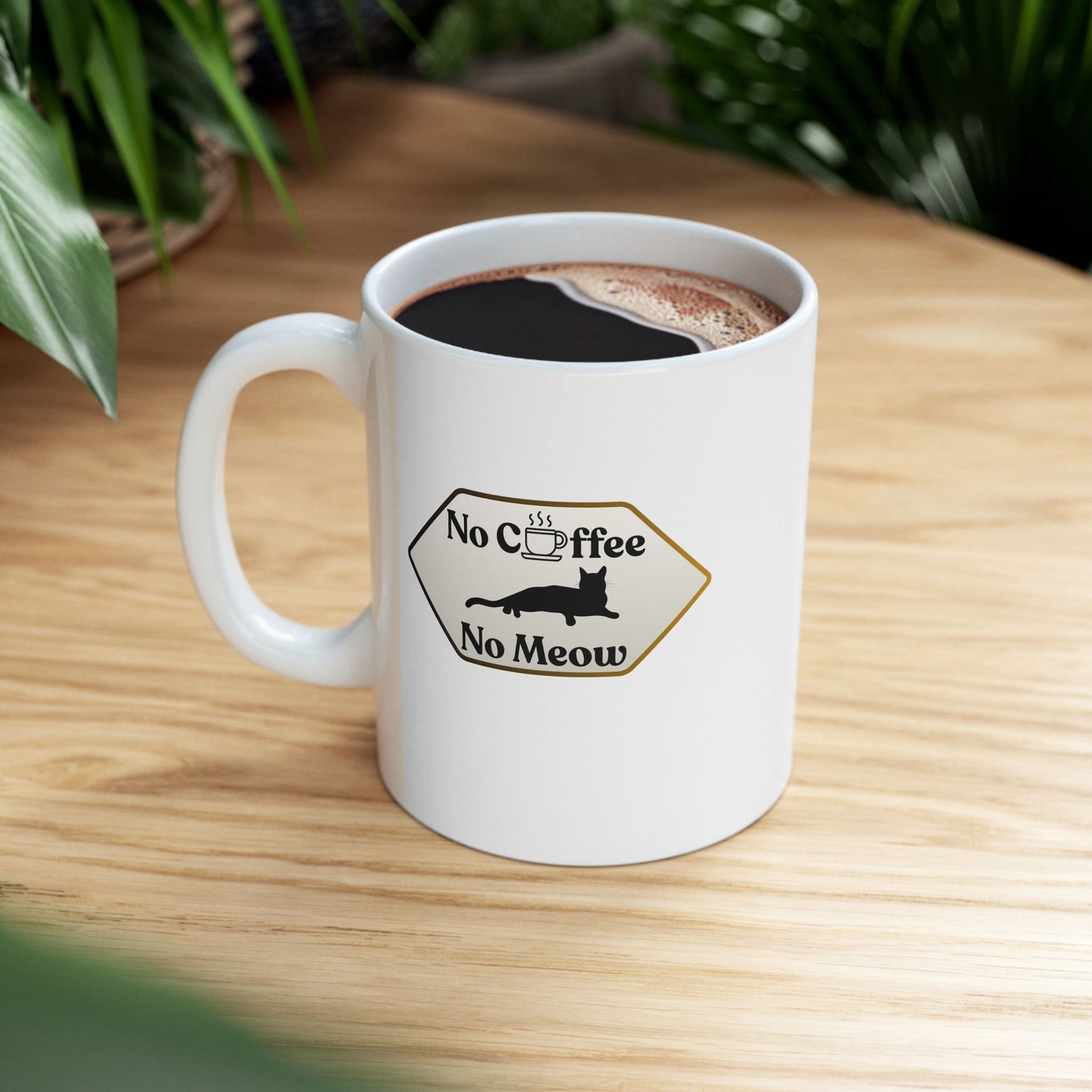 Ceramic Mug — "Namaste at Home" Minimalist Yoga Coffee Tea Cup (11oz & 15oz)