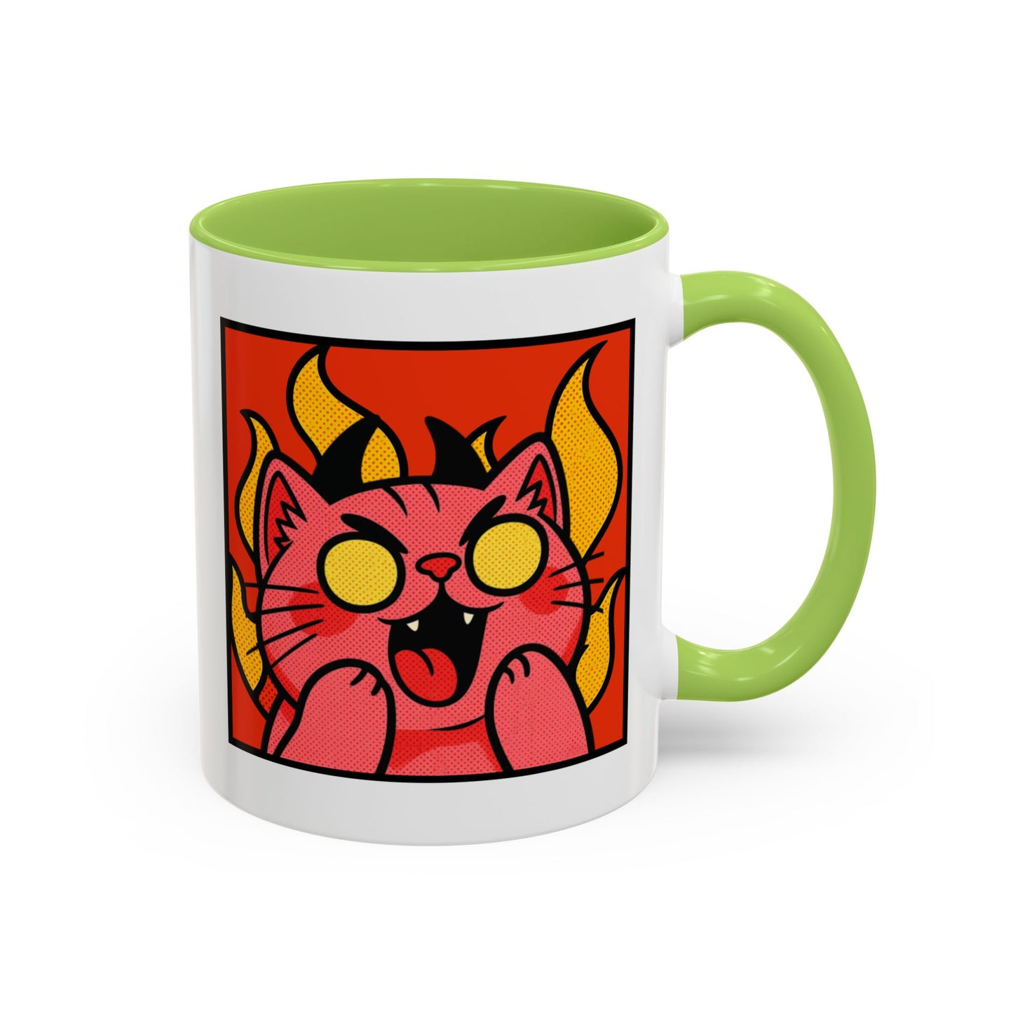 Evil Laughing Cat - Twitch Emote - Cute Devil Cat Accent Coffee Mug (11/15oz)