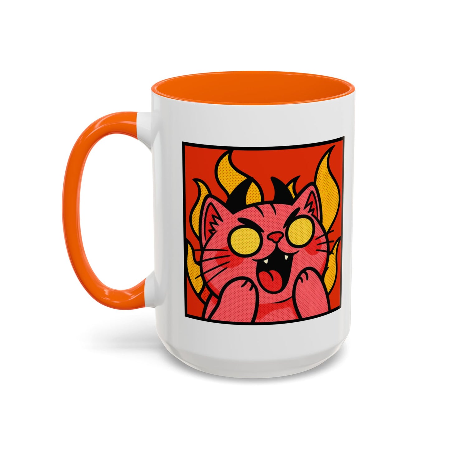 Evil Laughing Cat - Twitch Emote - Cute Devil Cat Accent Coffee Mug (11/15oz)