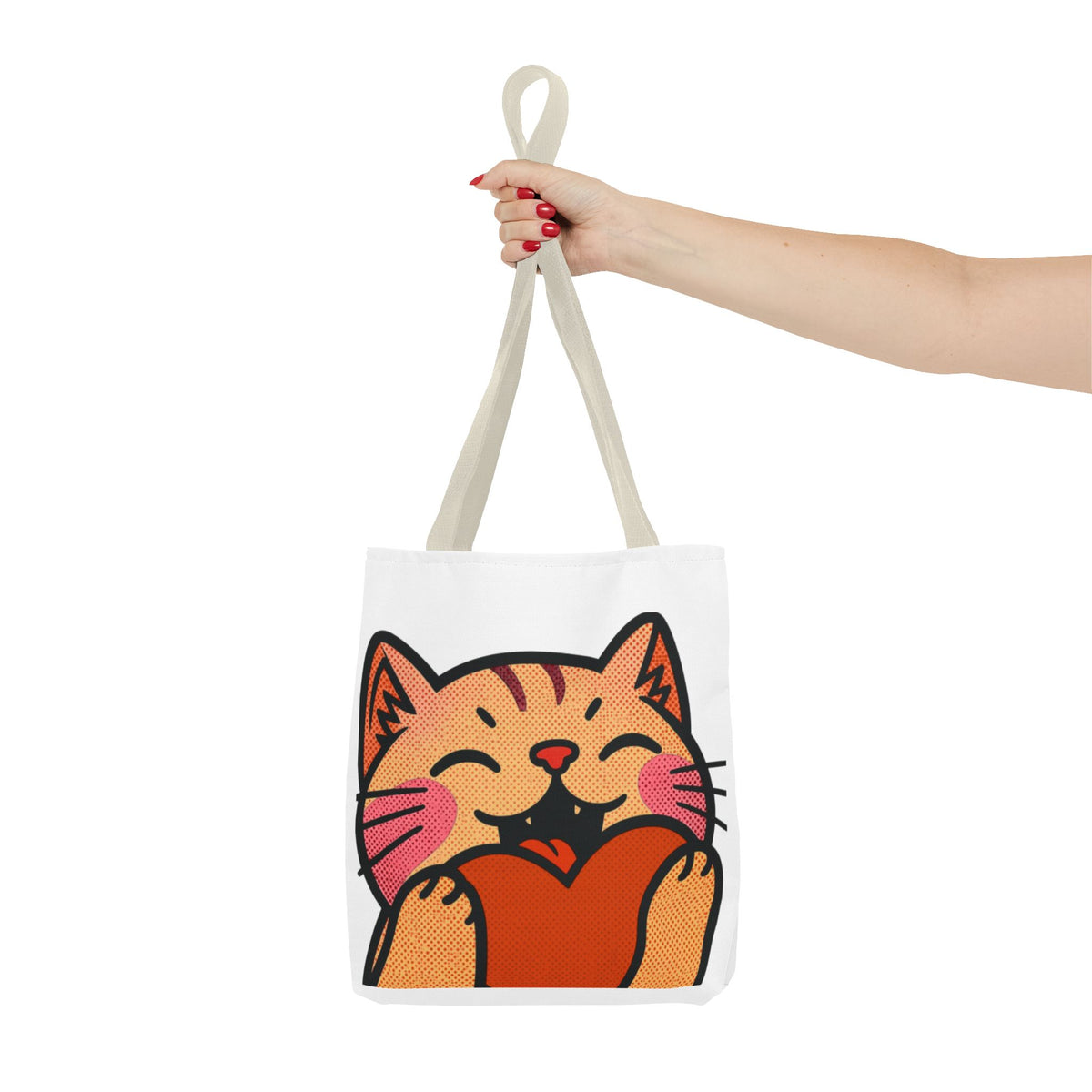 Heart, Hug, Happiness, Love Tote Bag – Happy Cat Twitch Emote