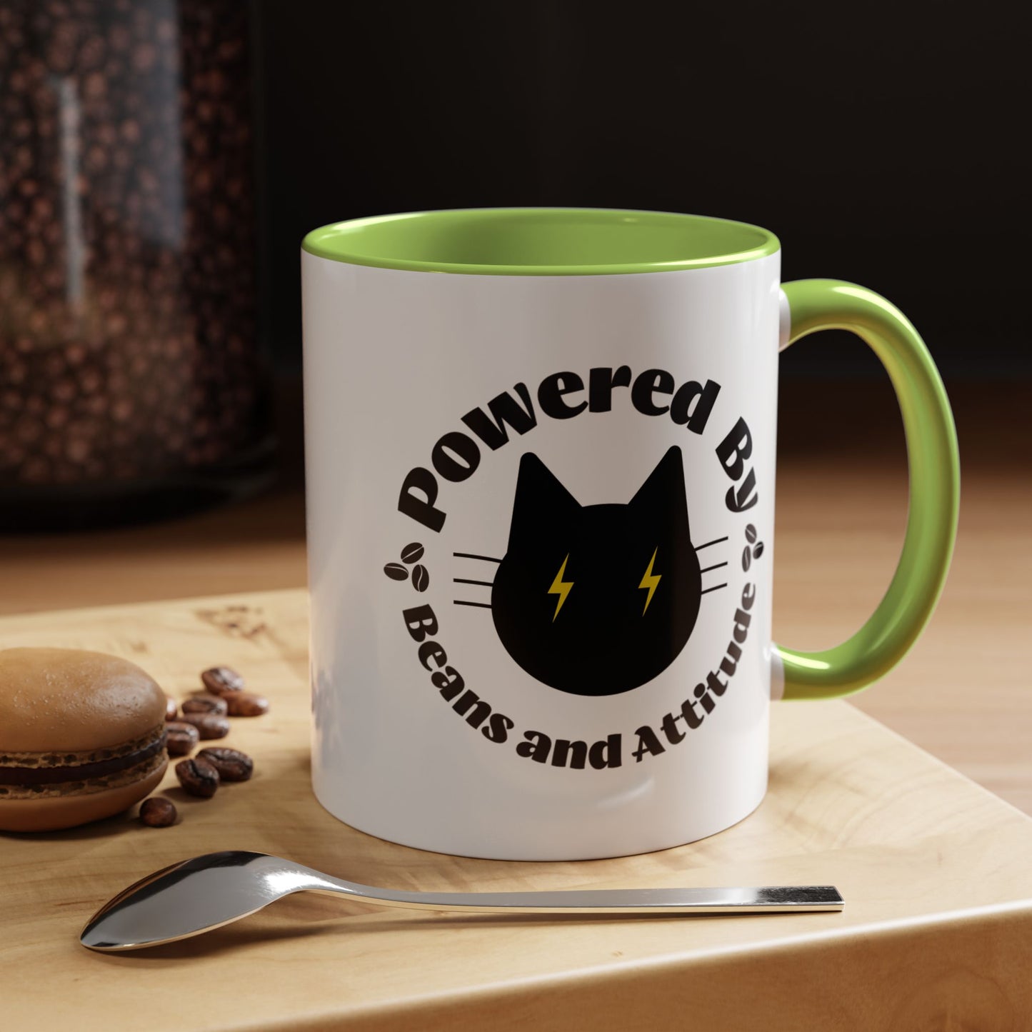 Powered By Beans and Attitude Coffee Mug | Accent Mug 11oz 15oz