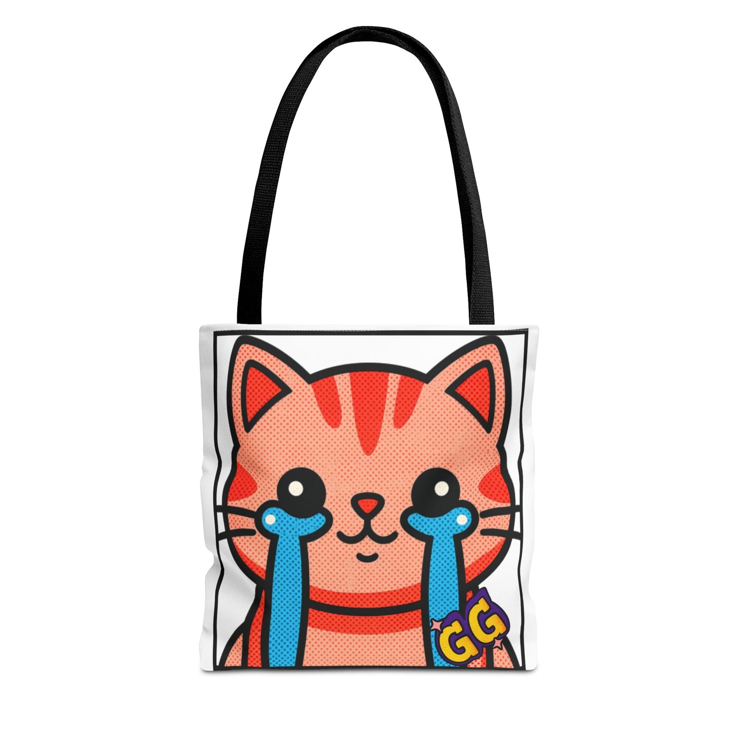 Good Game Tears of Joy - Cute Crying Cat Tote Bag – Kawaii Pop Art Cat Emote GG