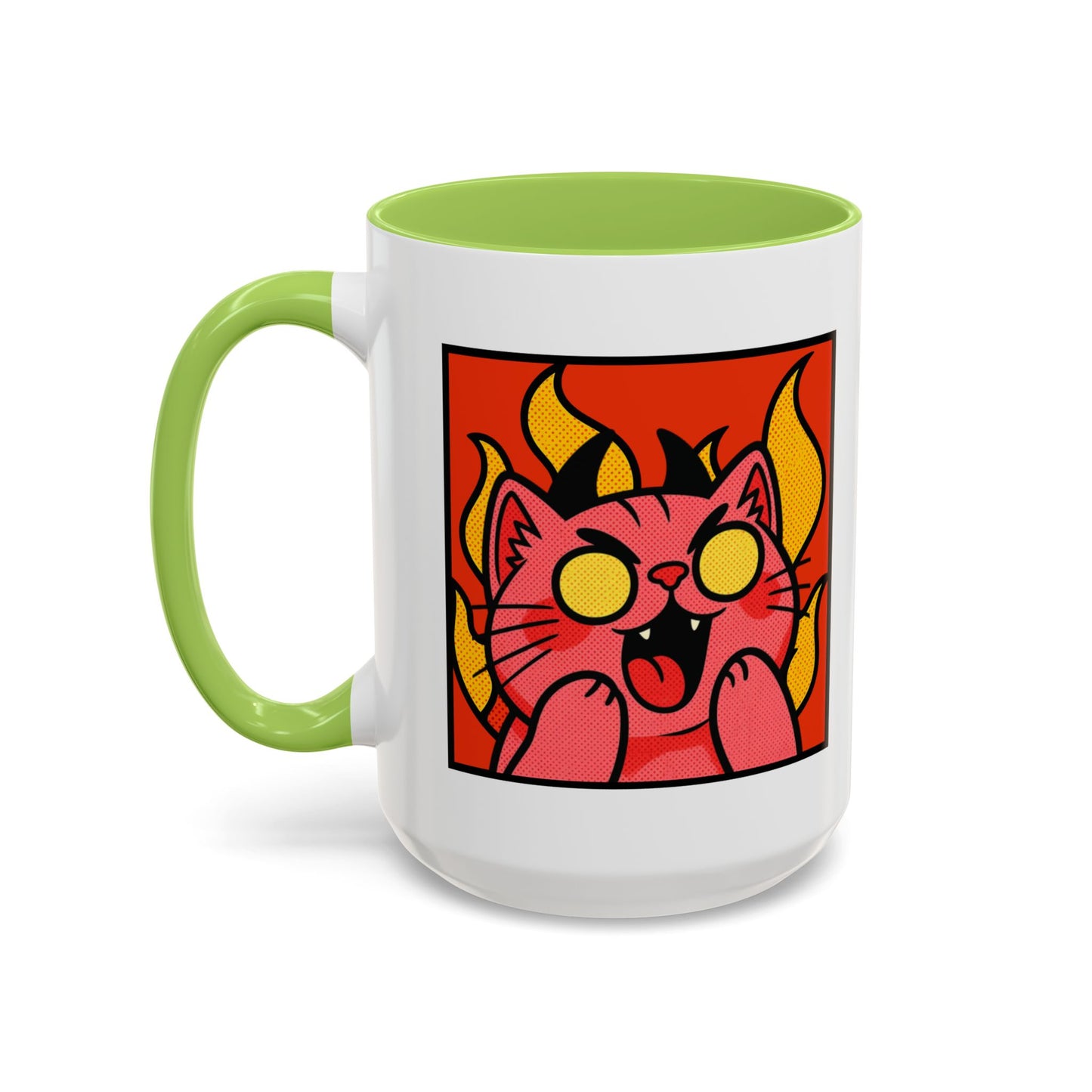 Evil Laughing Cat - Twitch Emote - Cute Devil Cat Accent Coffee Mug (11/15oz)