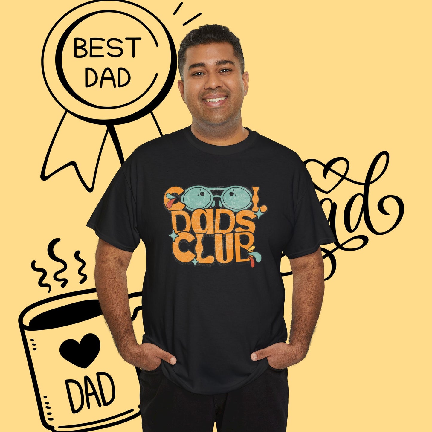 Cool Dad's Club Vintage Surf T-Shirt — Retro Shades Graphic