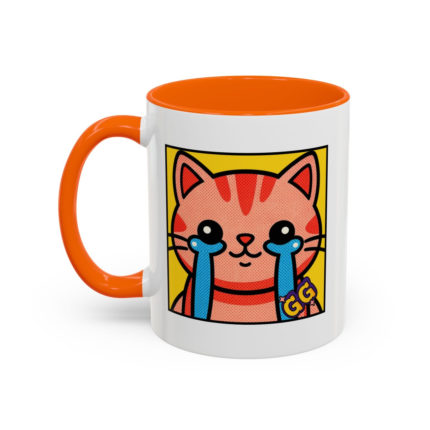 Good Game Tears of Joy - Cute Crying Cat Accent Coffee Mug (11/15oz) – Kawaii Pop Art Cat Emote GG