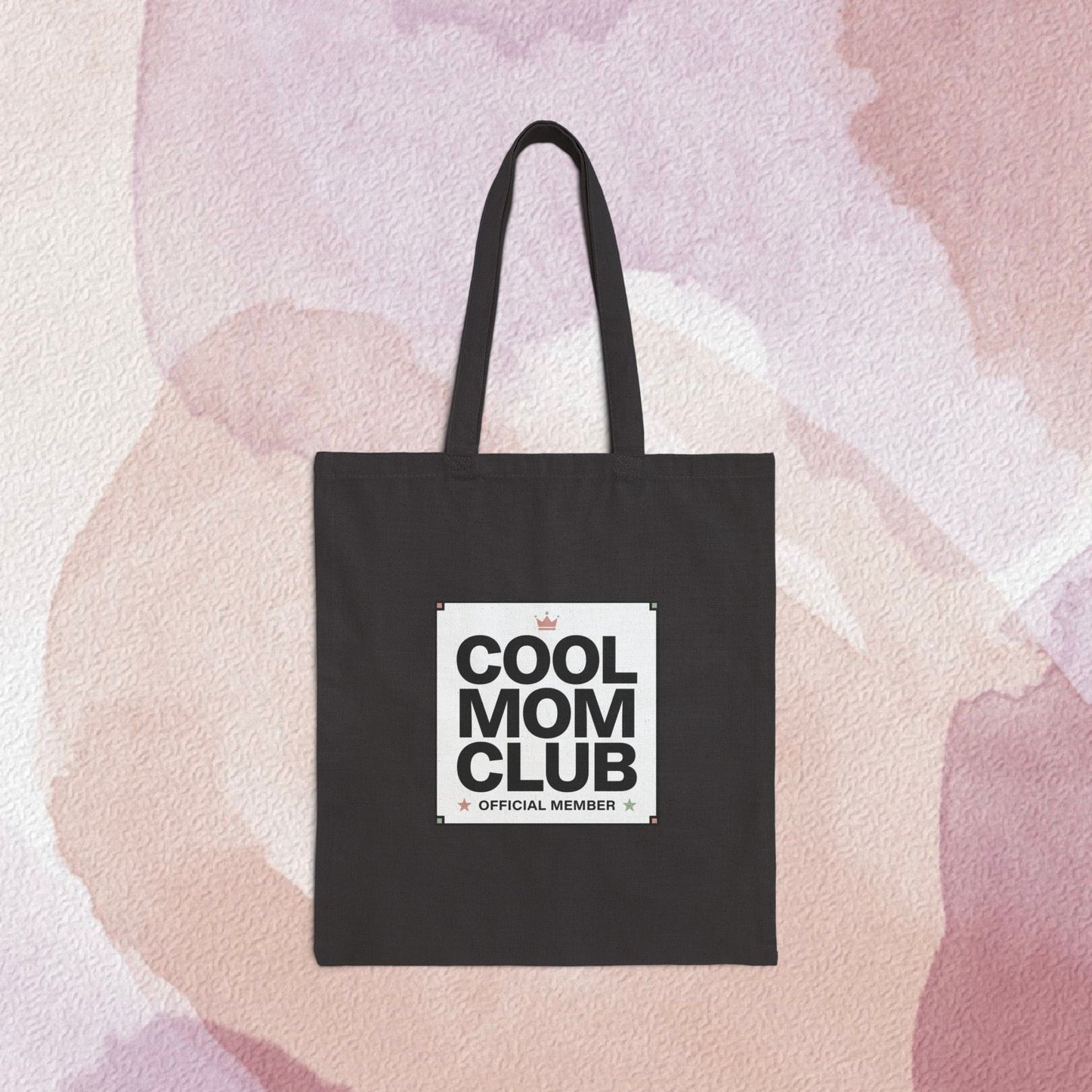 Cool Mom Club tote Cotton Canvas Tote Bag | Minimalist Mom Life Streetwear