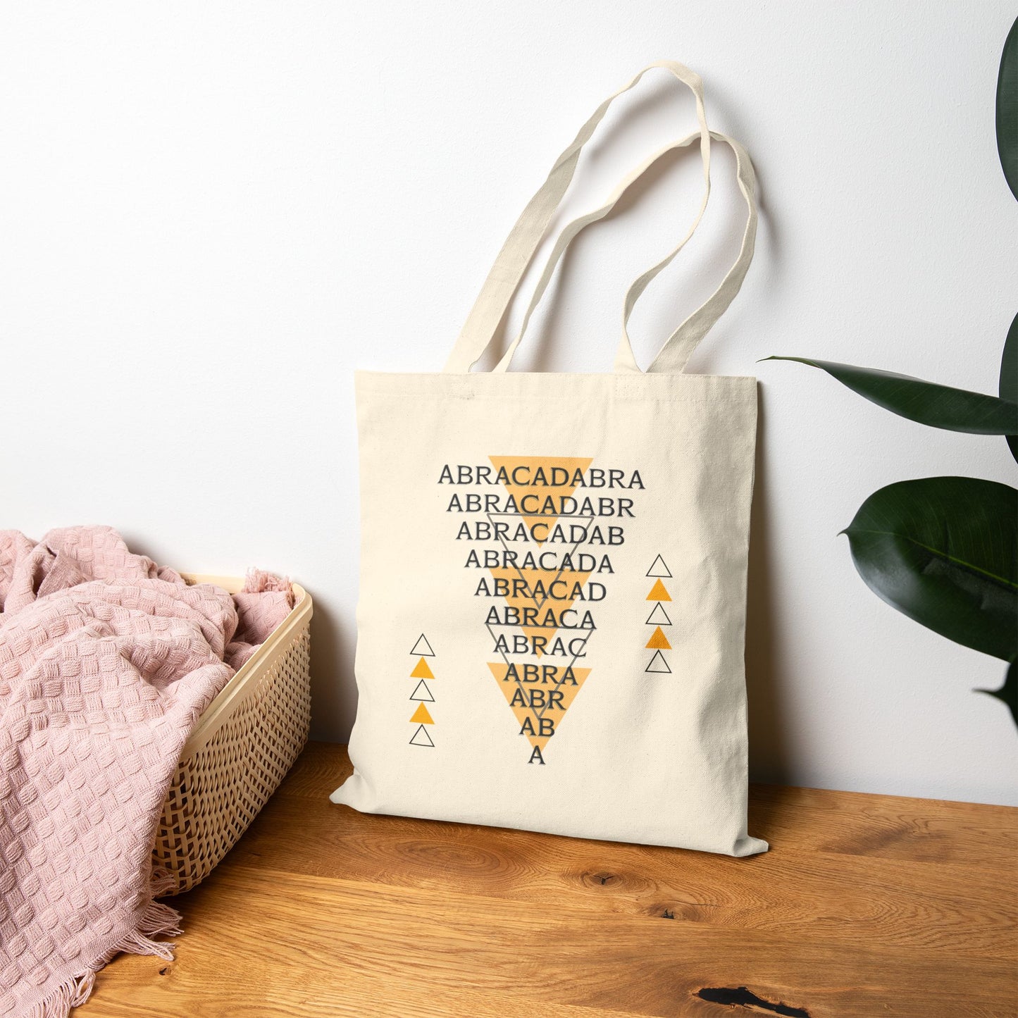 Abracadabra Manifest Cotton Canvas Tote Bag, A Spellbinding Reminder to Speak Magic