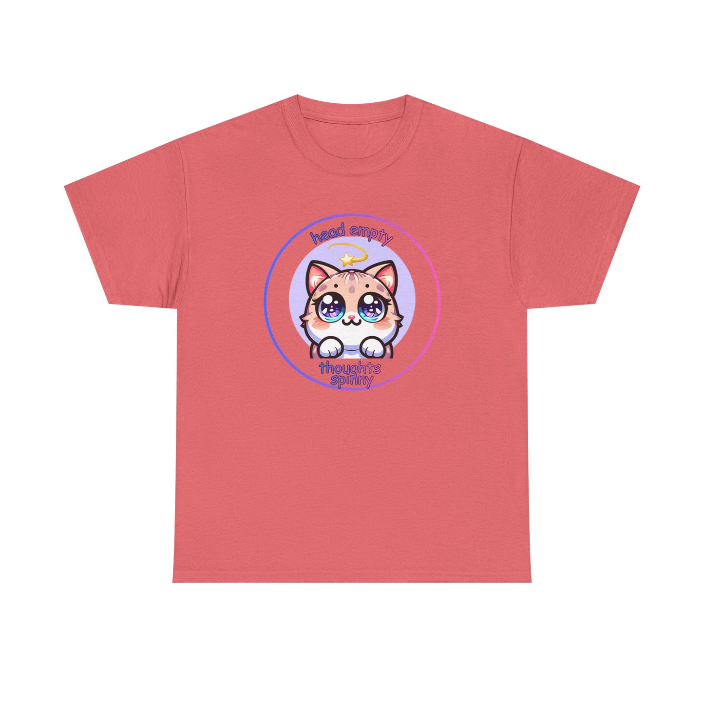 Cute Kawaii Dizzy Cat T-Shirt — "head empty. thoughts spinny."