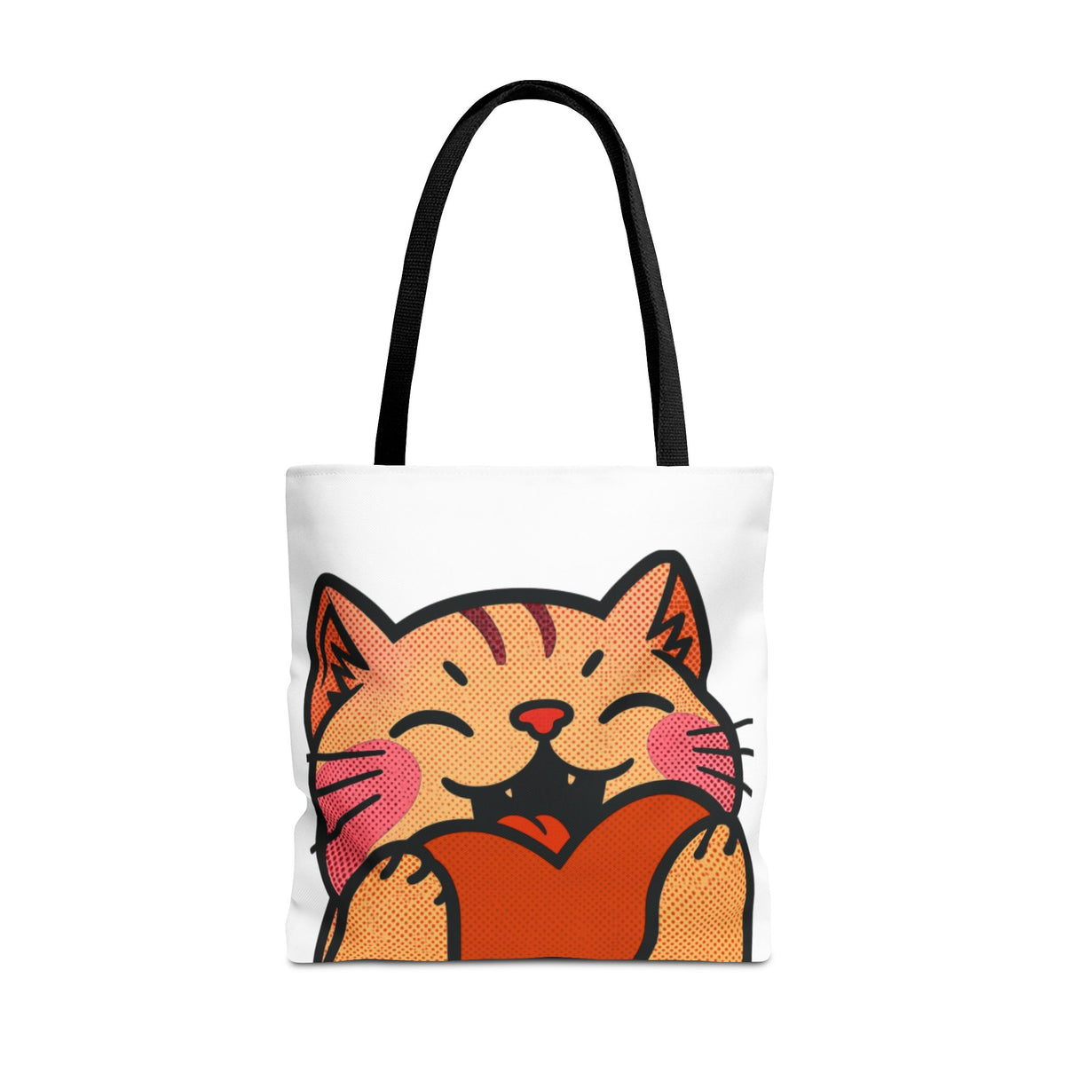 Heart, Hug, Happiness, Love Tote Bag – Happy Cat Twitch Emote