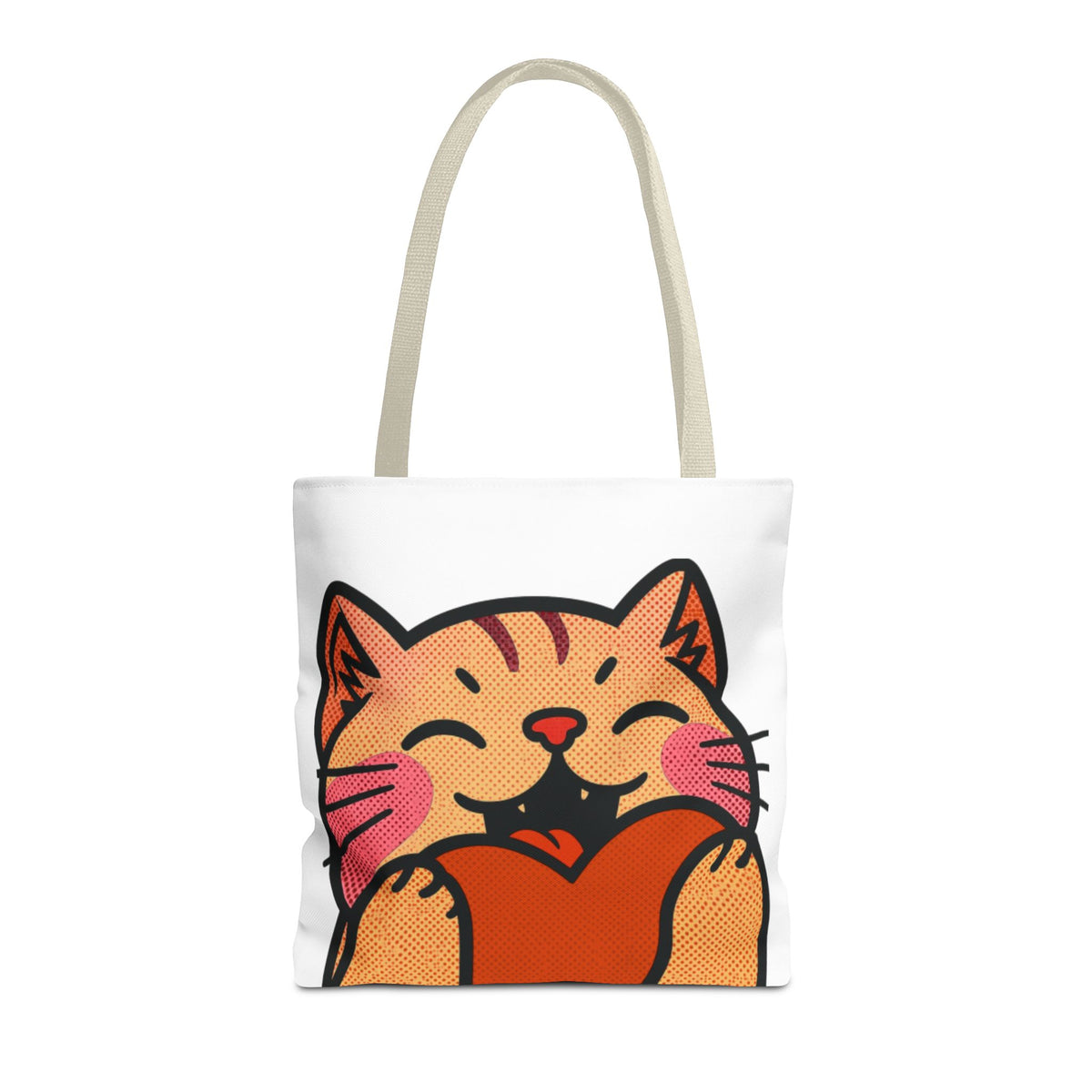 Heart, Hug, Happiness, Love Tote Bag – Happy Cat Twitch Emote