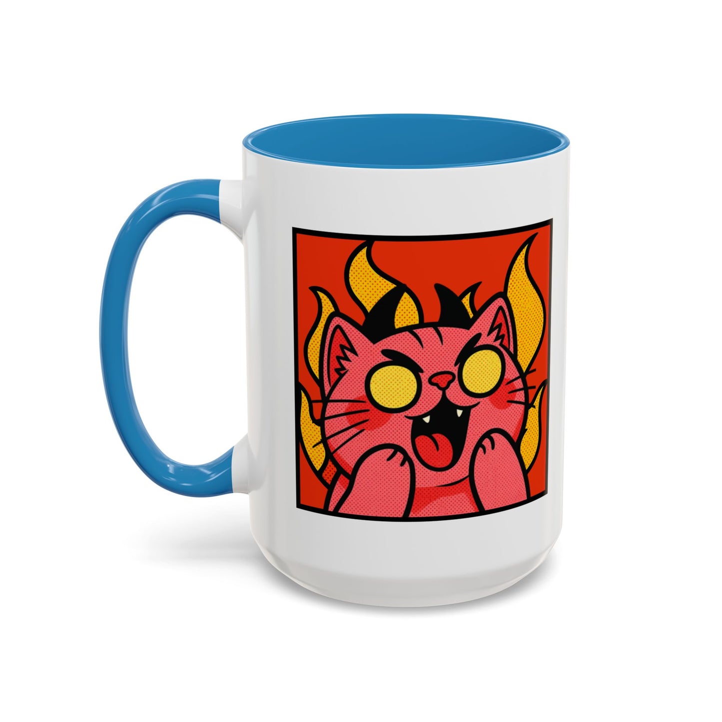 Evil Laughing Cat - Twitch Emote - Cute Devil Cat Accent Coffee Mug (11/15oz)