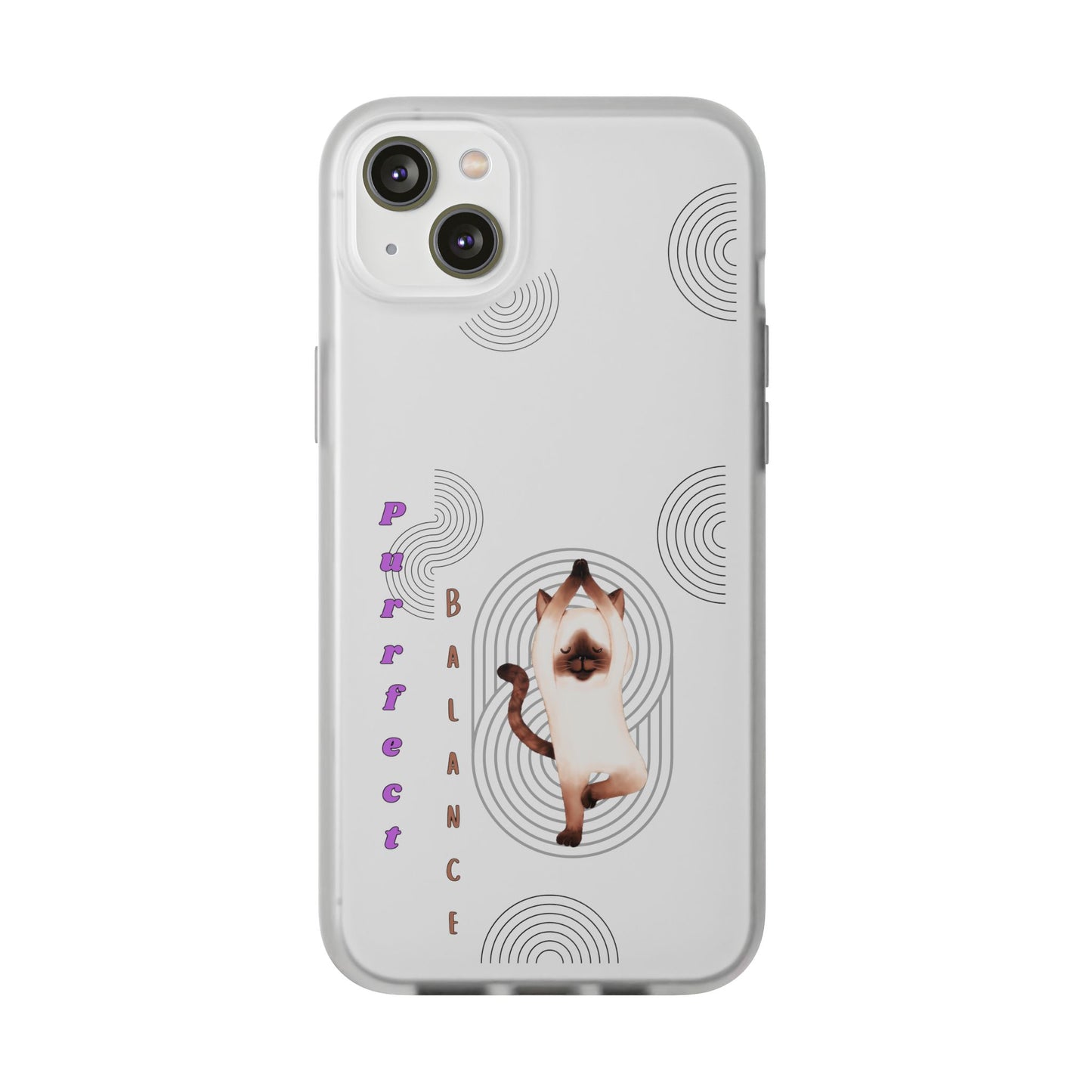 Cat Balance Phone Case, Cute Pet Lover Gift, Flexible Mobile Cover, Animal Art Accessories, Unique Phone Protector