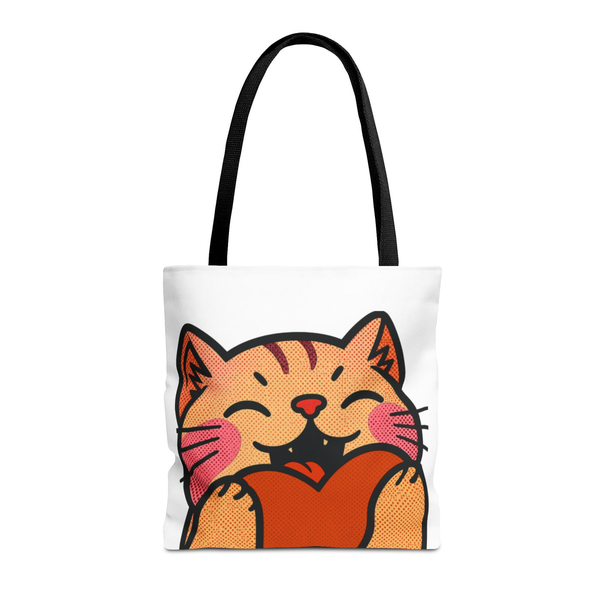 Heart, Hug, Happiness, Love Tote Bag – Happy Cat Twitch Emote