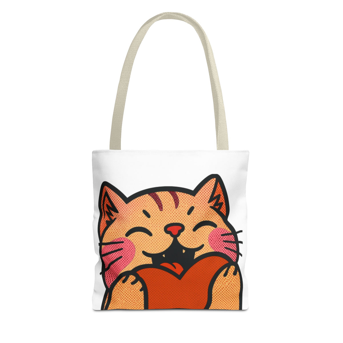 Heart, Hug, Happiness, Love Tote Bag – Happy Cat Twitch Emote