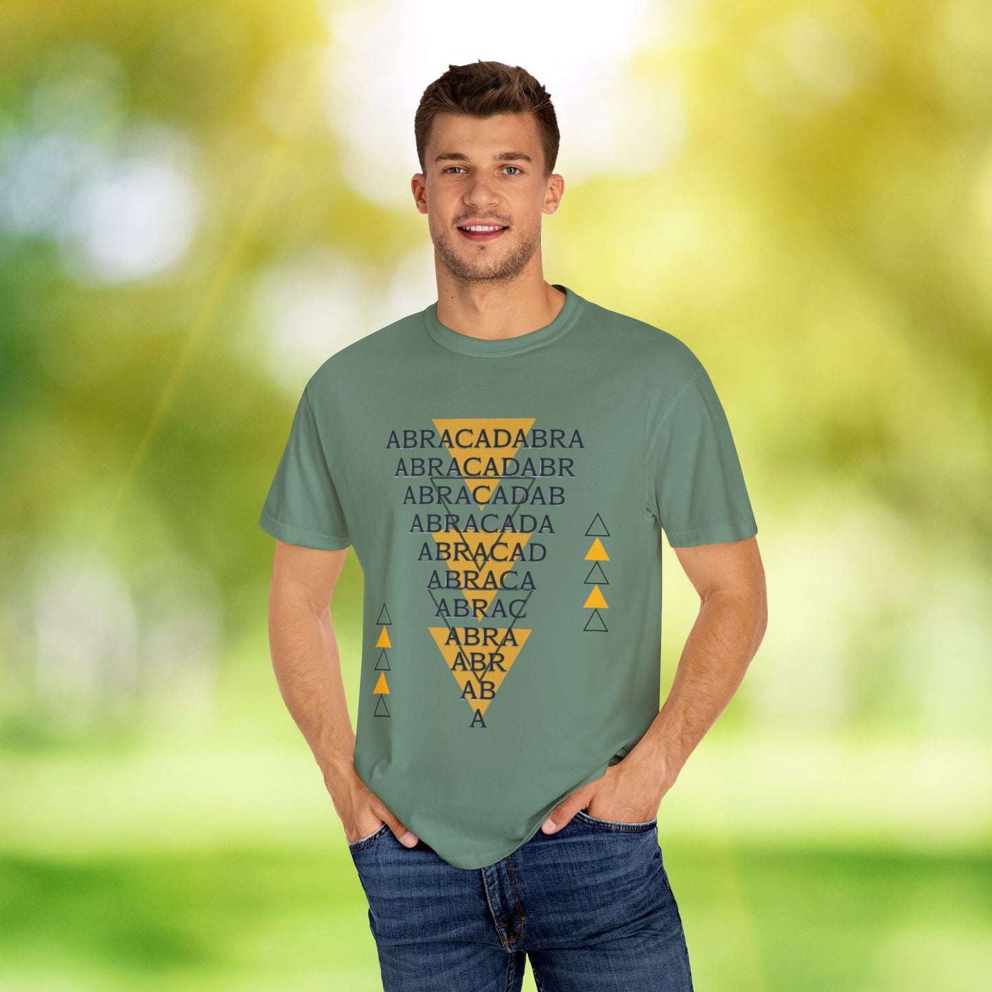 Abracadabra Manifest Tee, A Spellbinding Reminder to Speak Magic, Unisex Garment-Dyed T-shirt